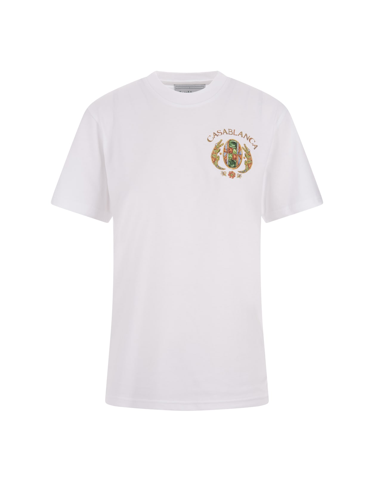 Shop Casablanca Joyaux Dafrique Tennis Club T-shirt In White