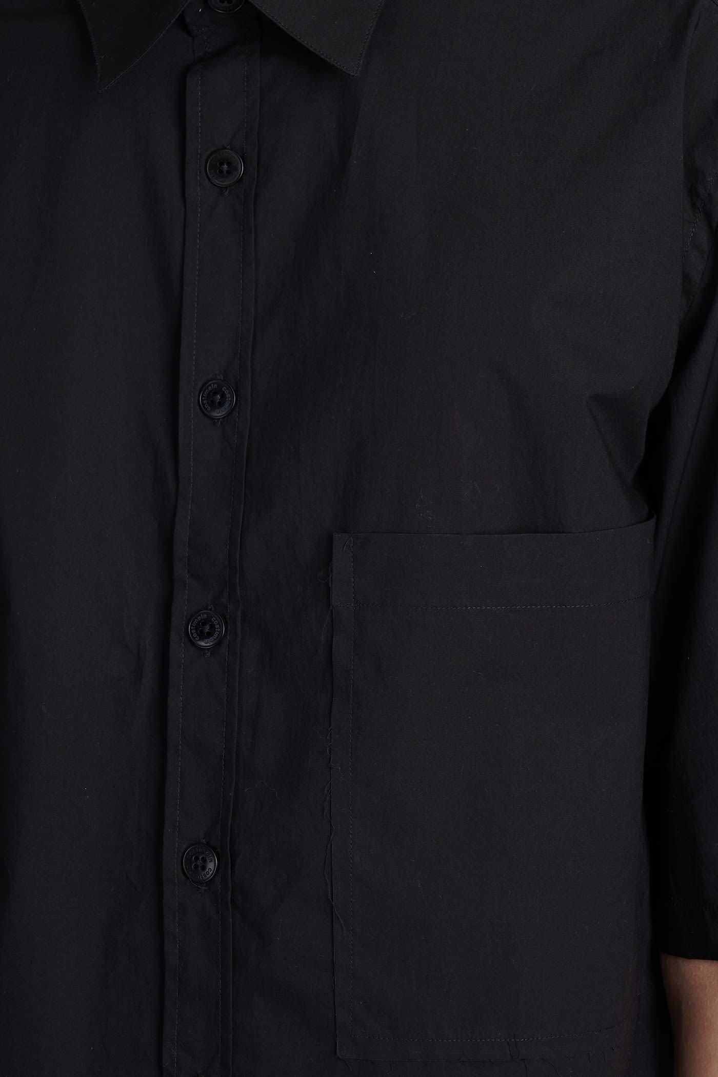 Shop Costumein Stefano Shirt In Black Cotton