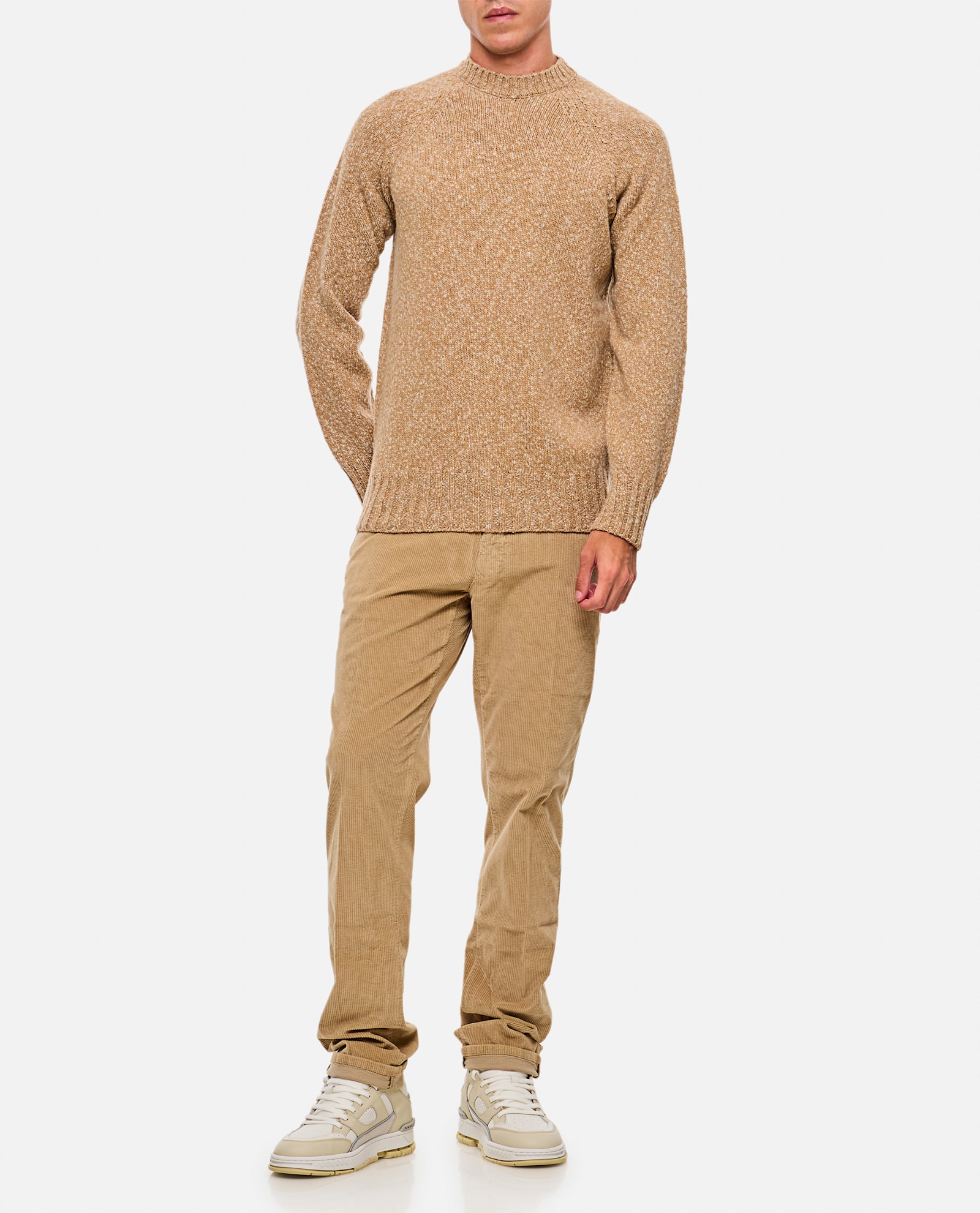 Drumohr Round Neck Sweater In Beige