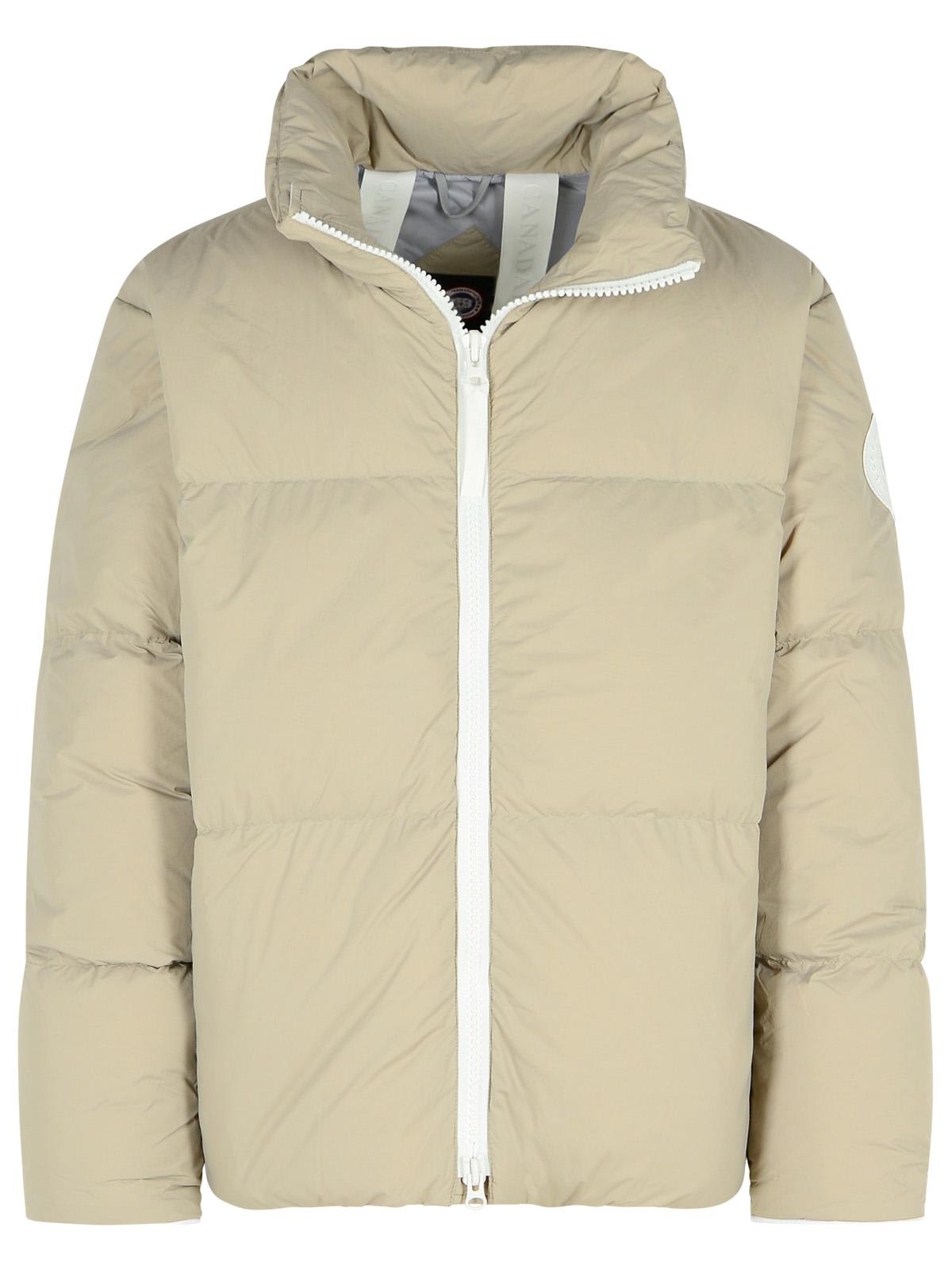 Shop Canada Goose Lawrence Beige Polyamide Down Jacket