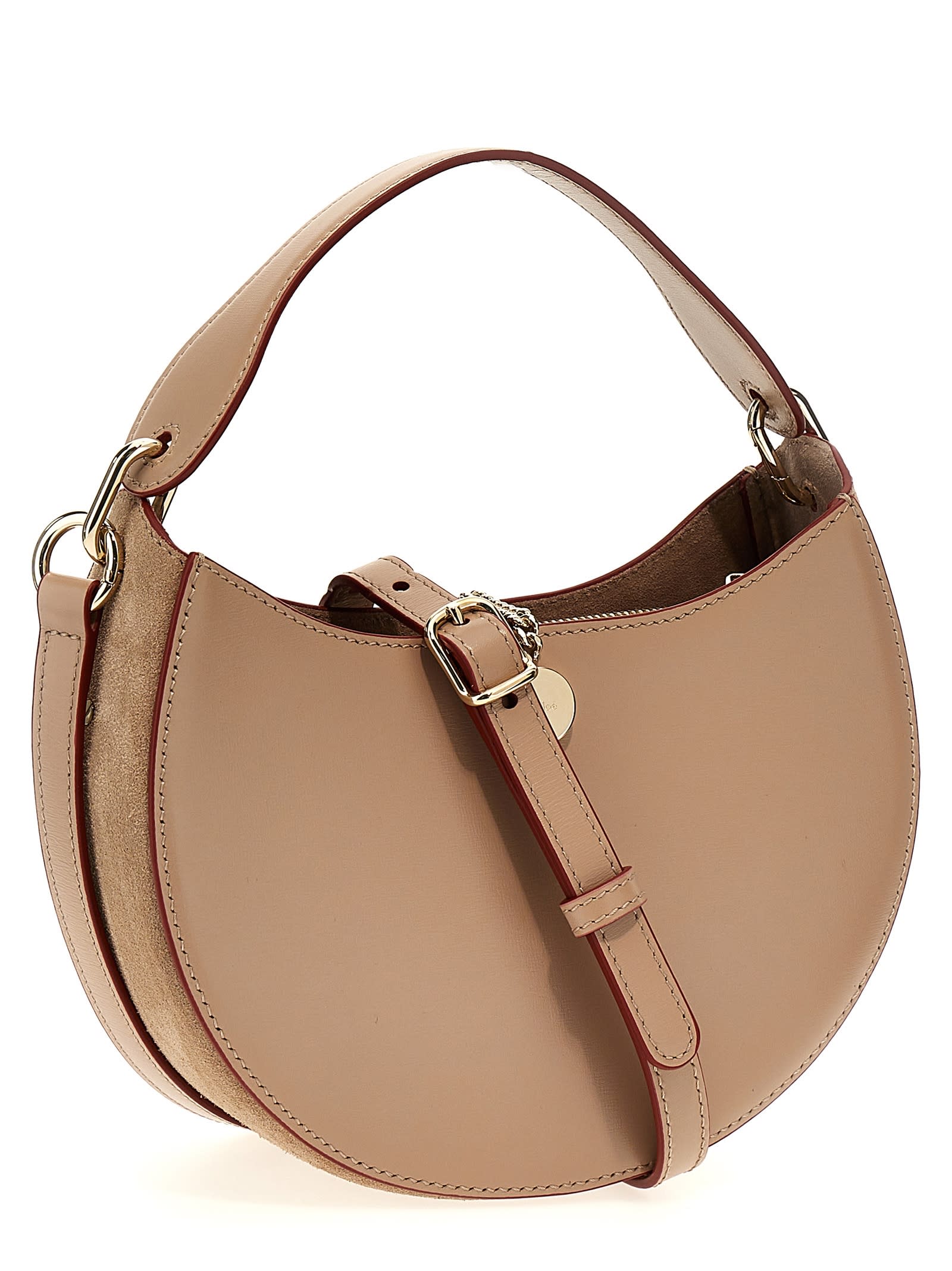 Shop Chloé Arlene Handbag In Beige