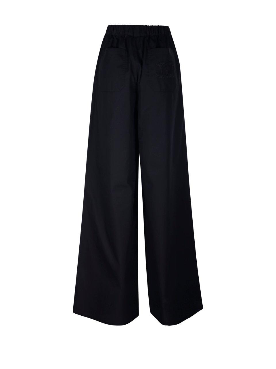 Shop Max Mara High Waisted Wide-leg Trousers  In Black