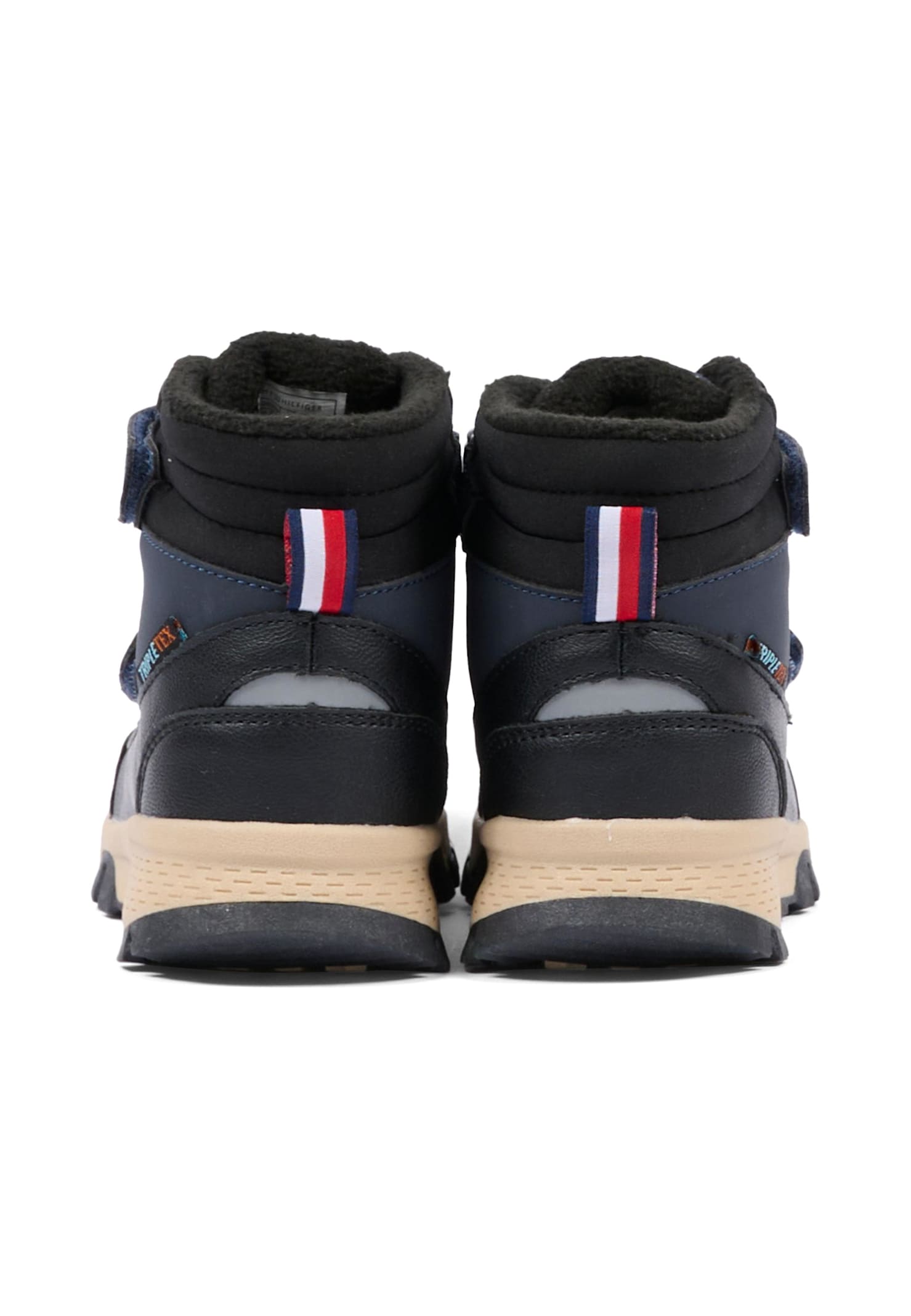 Tommy Hilfiger Black Ankle Boots For Boy With Logo In Black