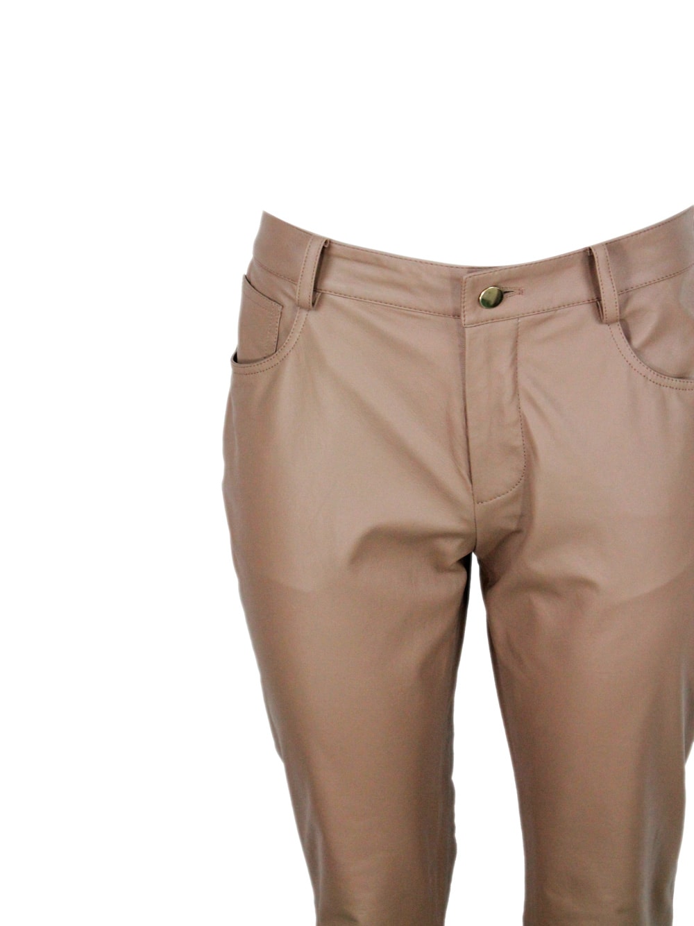 Fabiana Filippi Soft Lambskin Bootcut Trousers In Brown