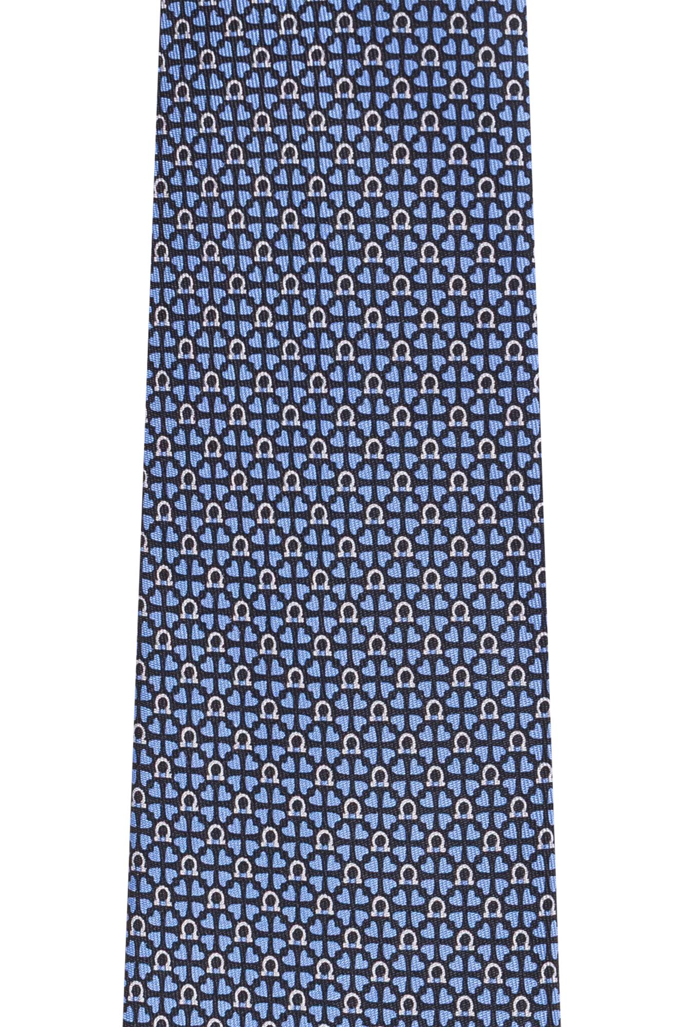 Ferragamo Silk Tie In Blue