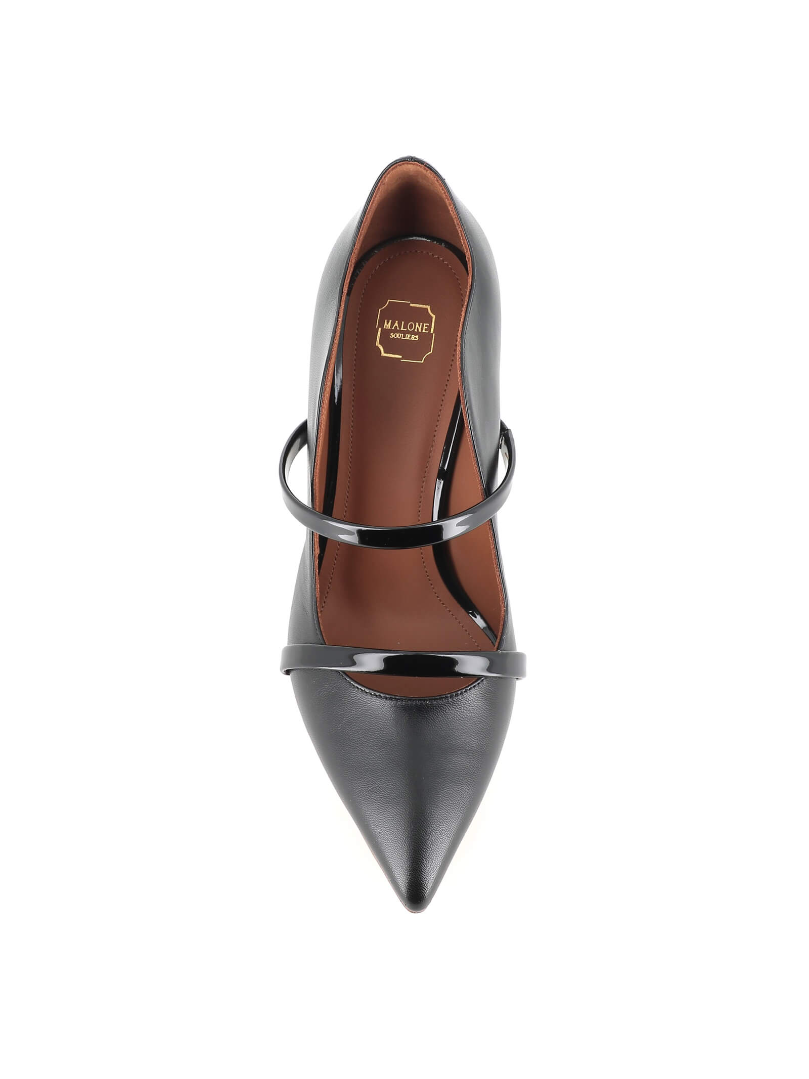 Malone Souliers Wavy-effect Décolleté In Nappa Leather In Black