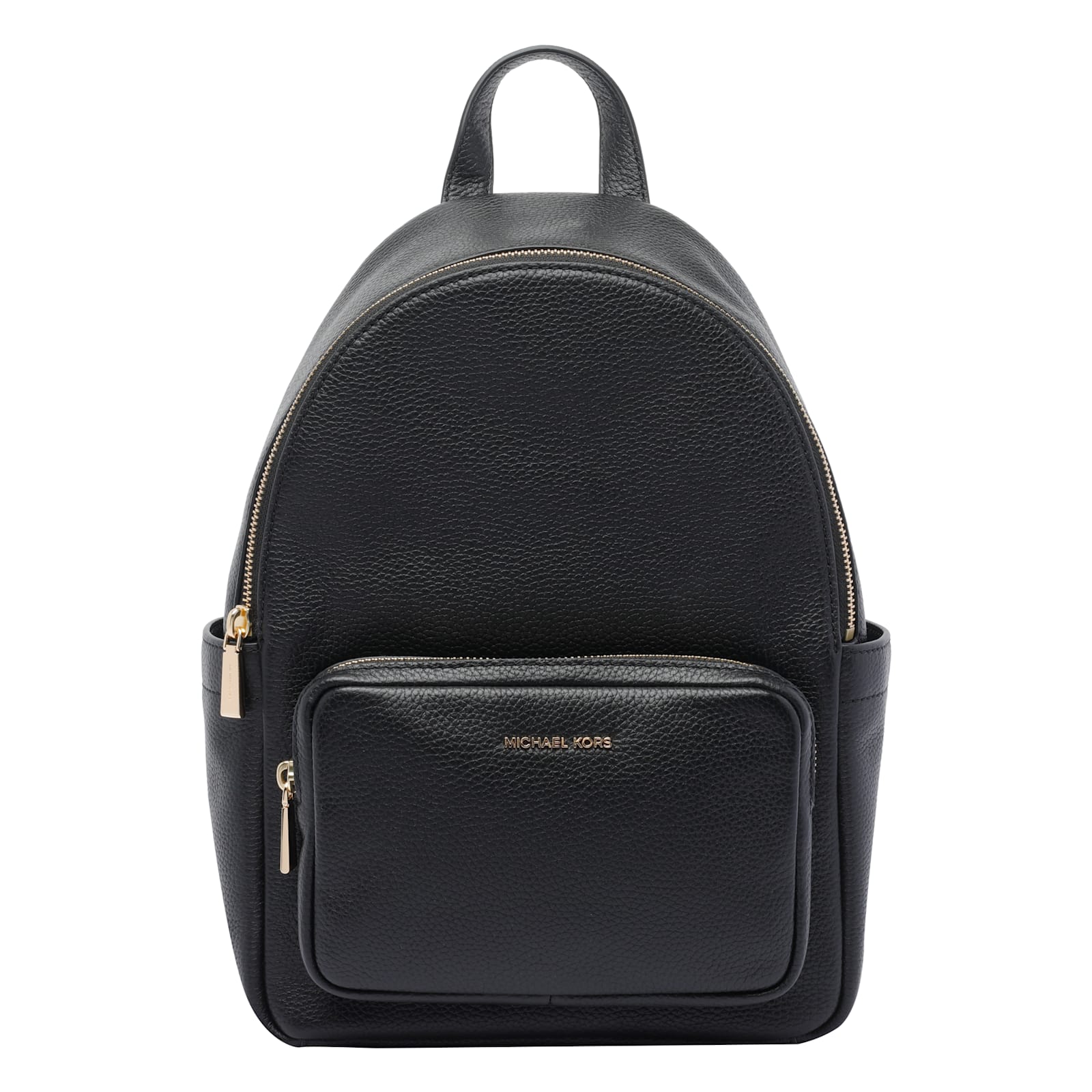 Michael Michael Kors Tanner Medium Backpack In Black Hammered Leather In Black