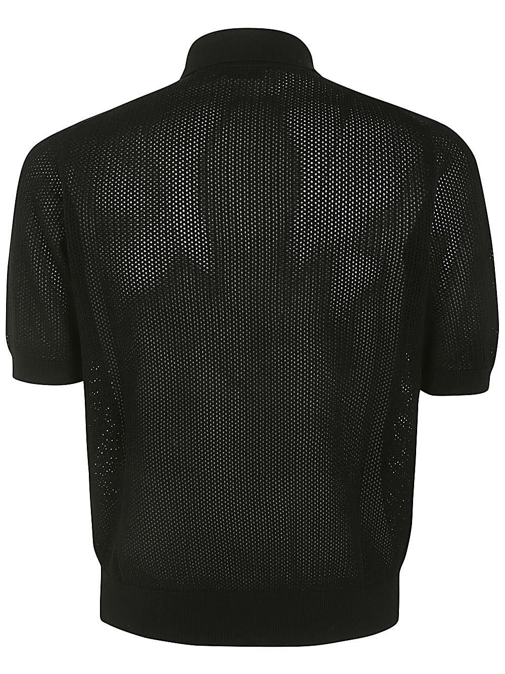 Shop Ballantyne Polo Neck Pullover In Black