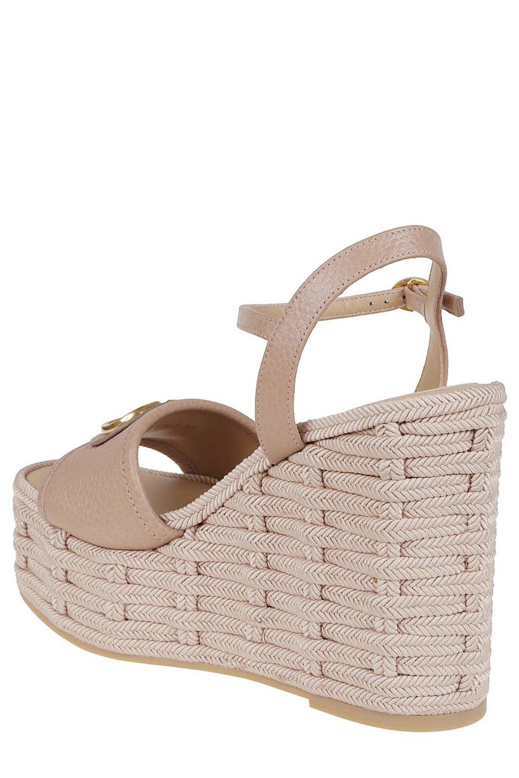 Valentino Wedge Espadrillas Vlogo Signature T. 45 In Pink