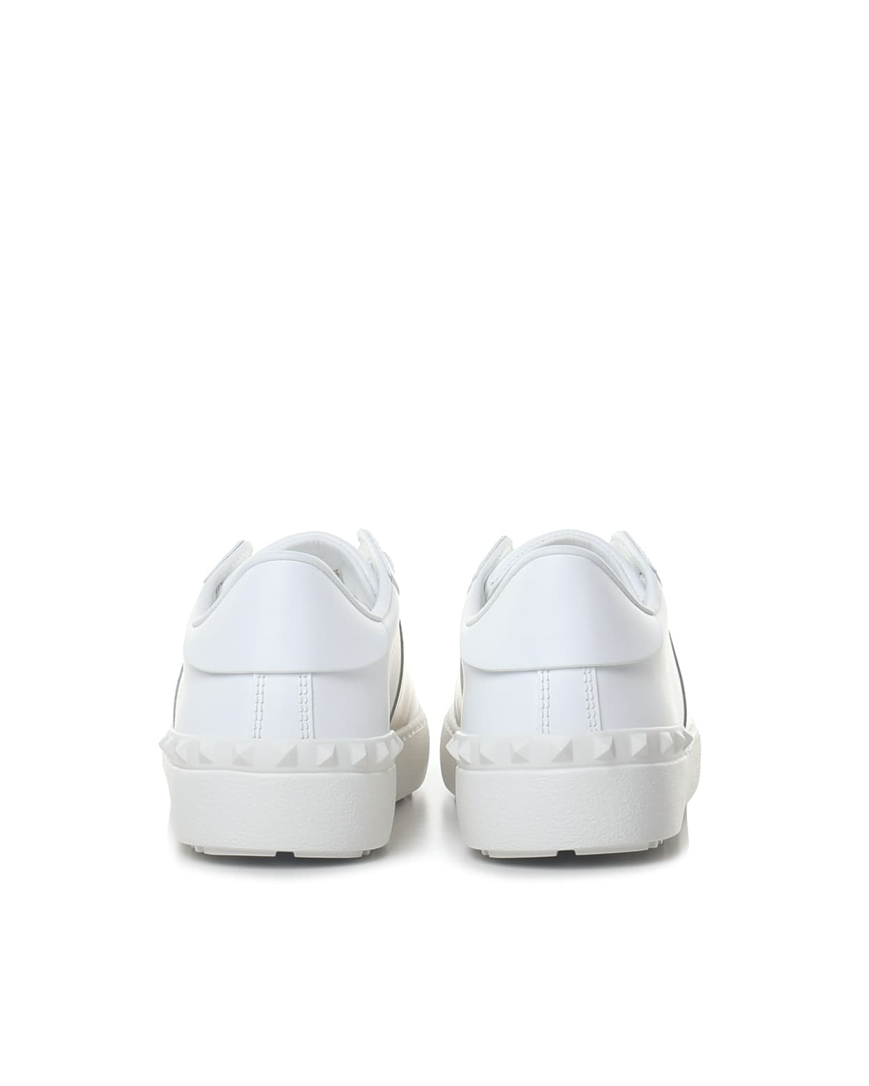 Valentino Open Sneakers With Laminated Band In White
