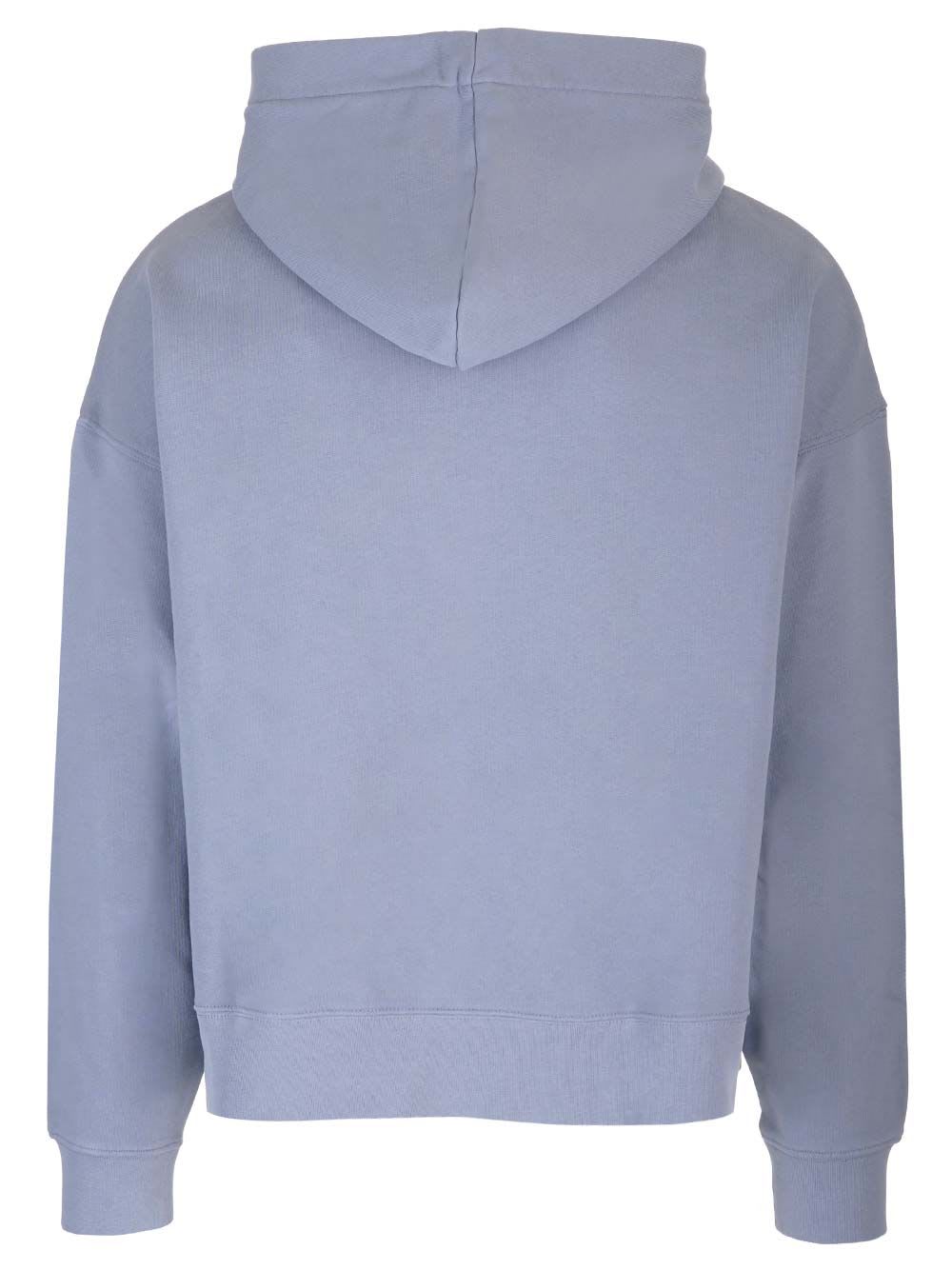 Shop Palm Angels Neck Logo Hoodie In Grey