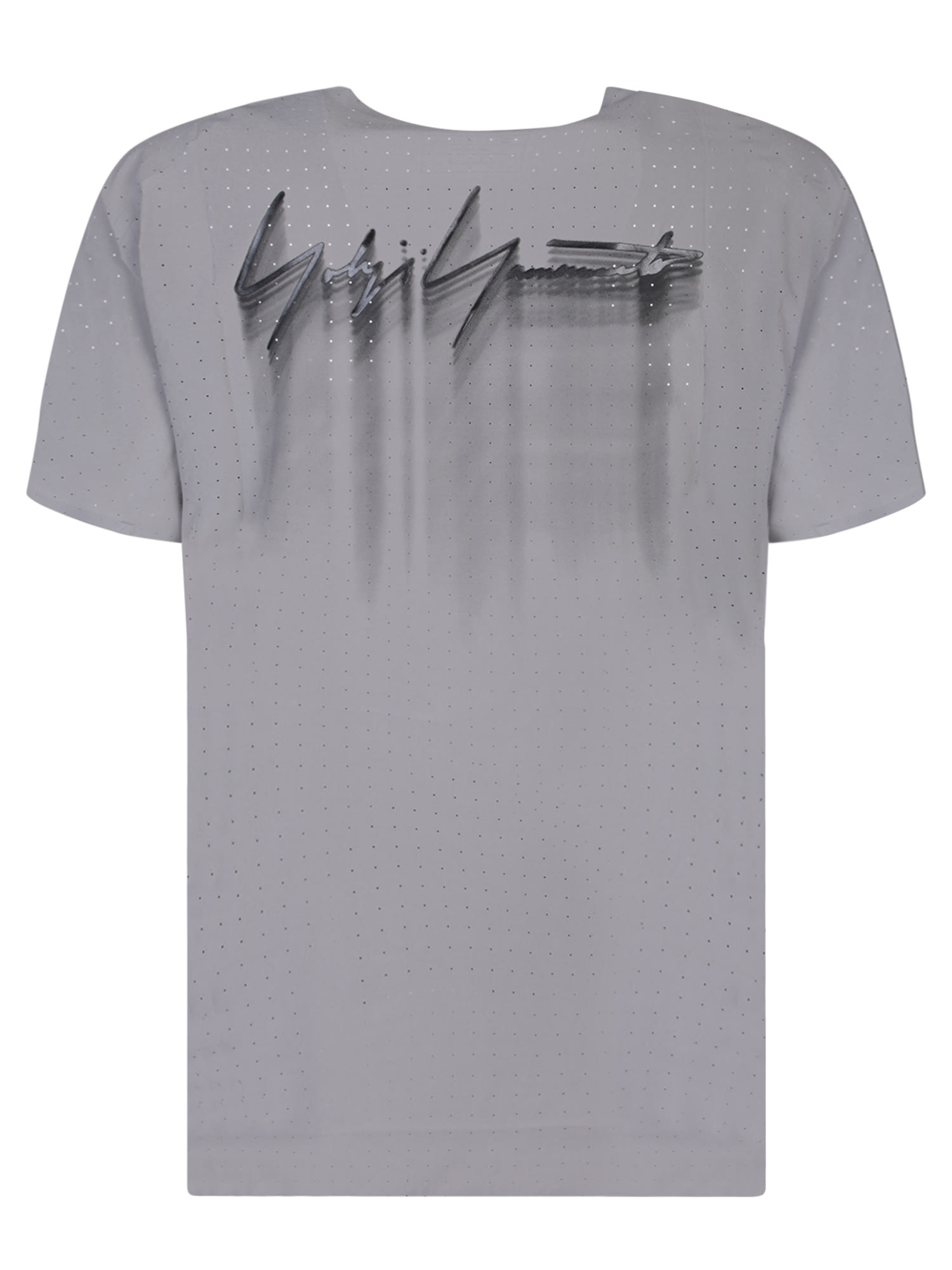 Shop Y-3 Run Ss Grey T-shirt