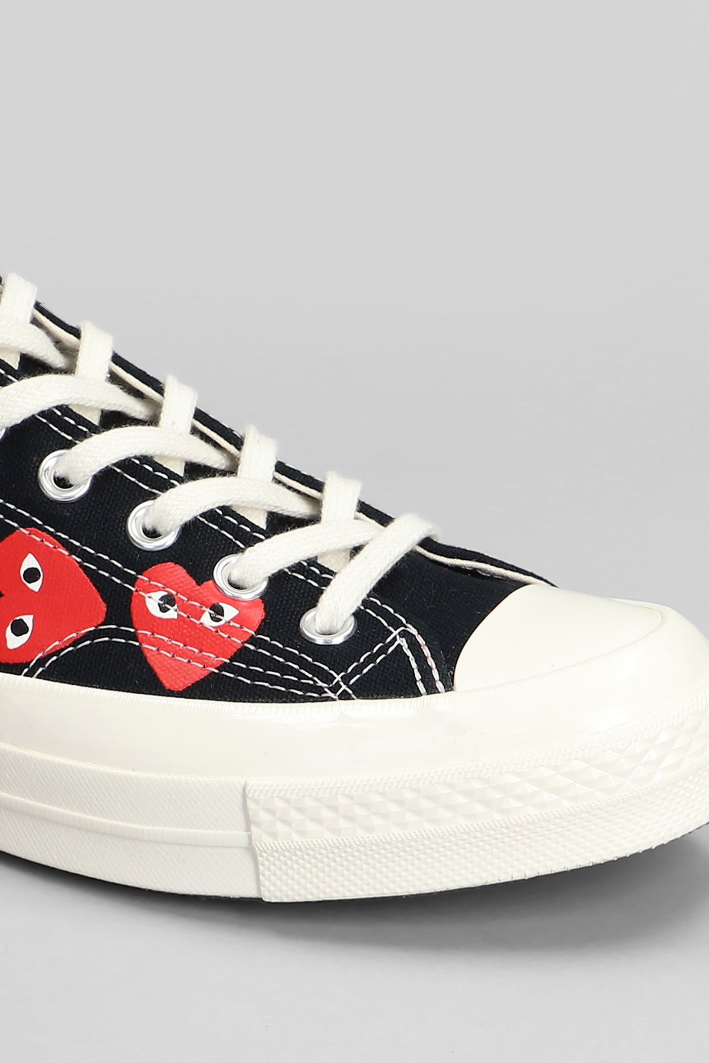 Comme Des Garçons Play Chuck 70 Cdg Low Sneakers In Black Cotton In Black