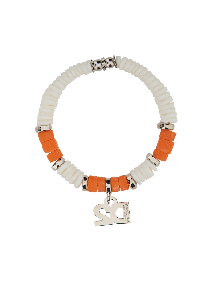 Shop Dsquared2 Logo Bracelet In Multicolour