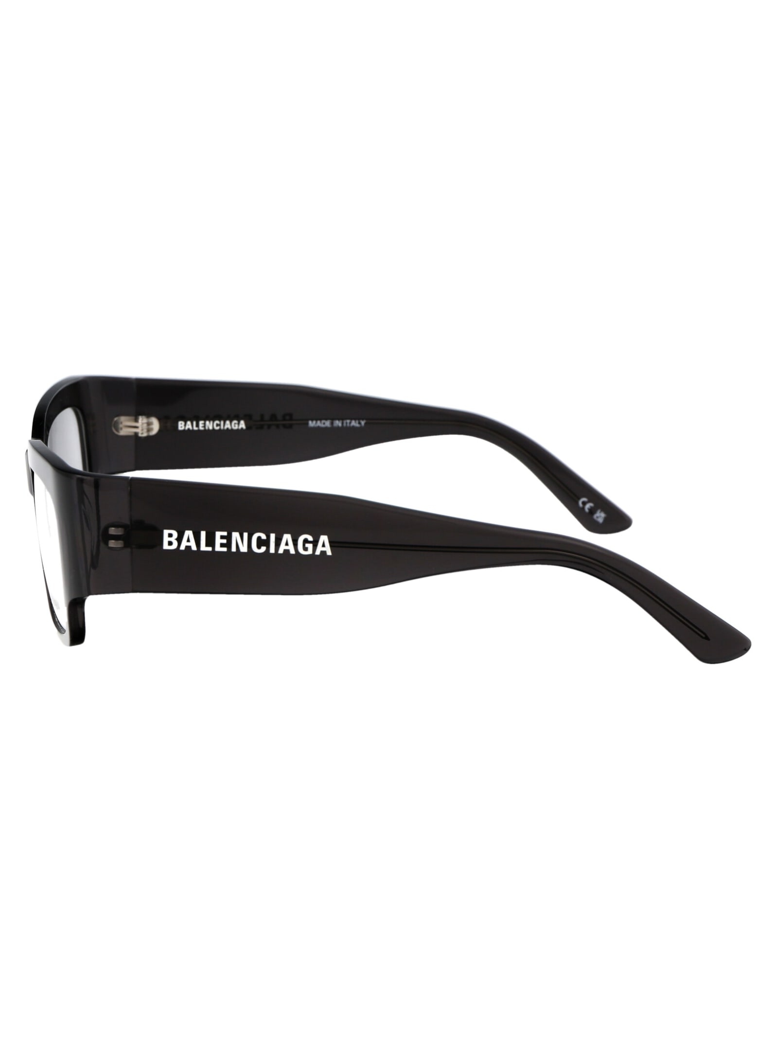 Shop Balenciaga Bb0332o Glasses In 004 Grey Grey Transparent