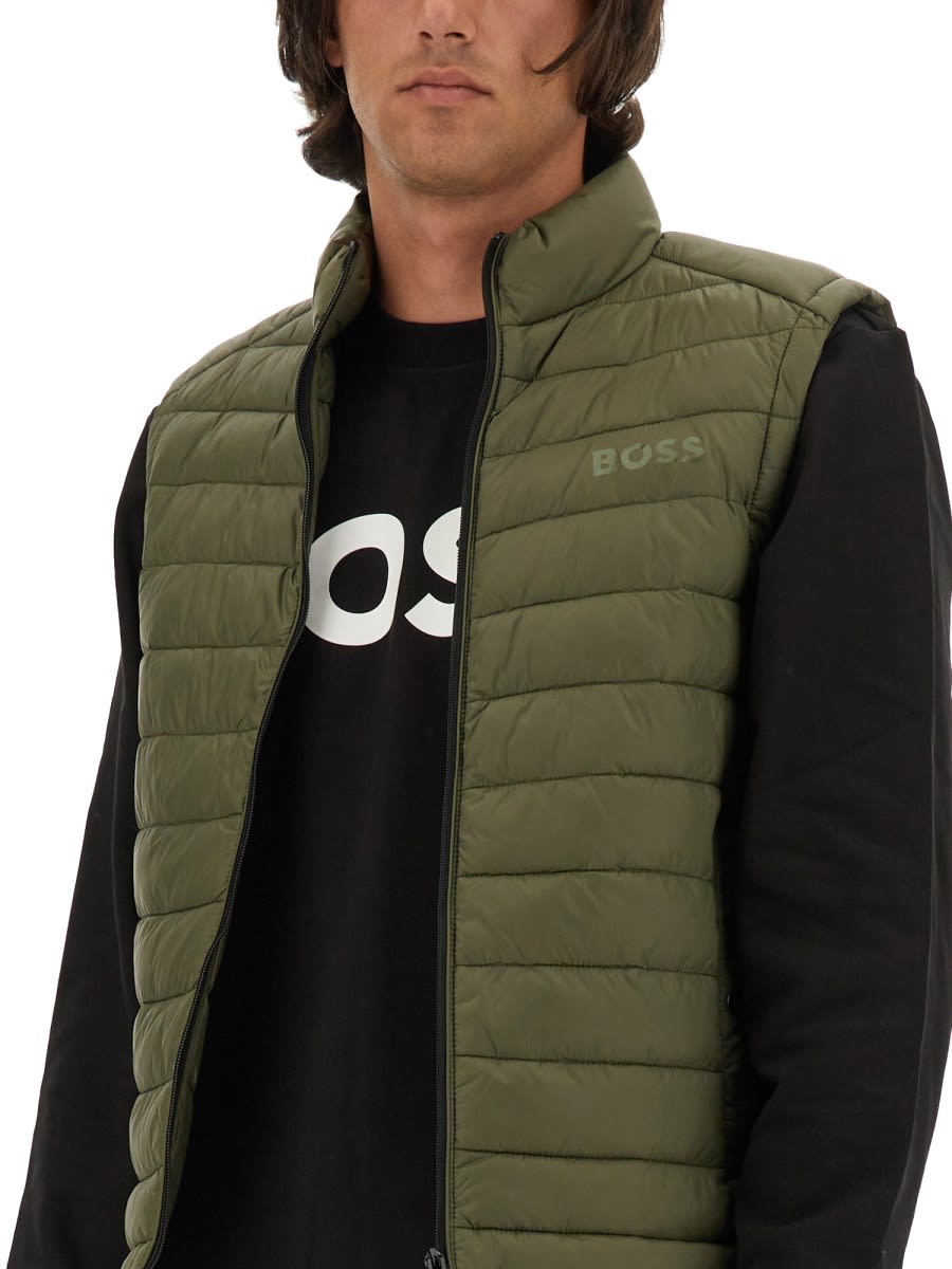 Shop Hugo Boss Walking Vest In Green