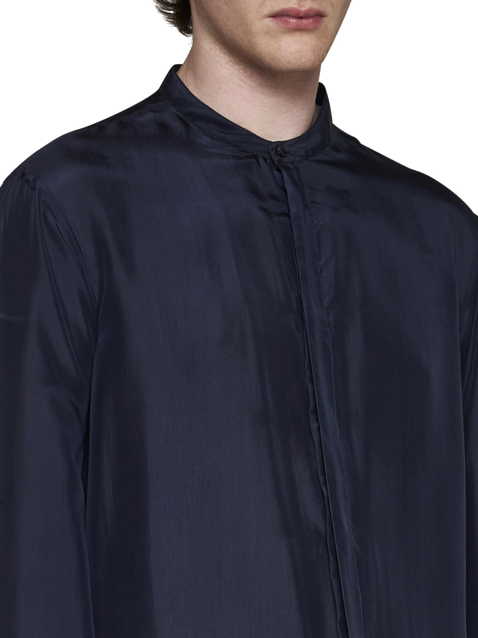 Shop Giorgio Armani Shirt In Maritime Blue