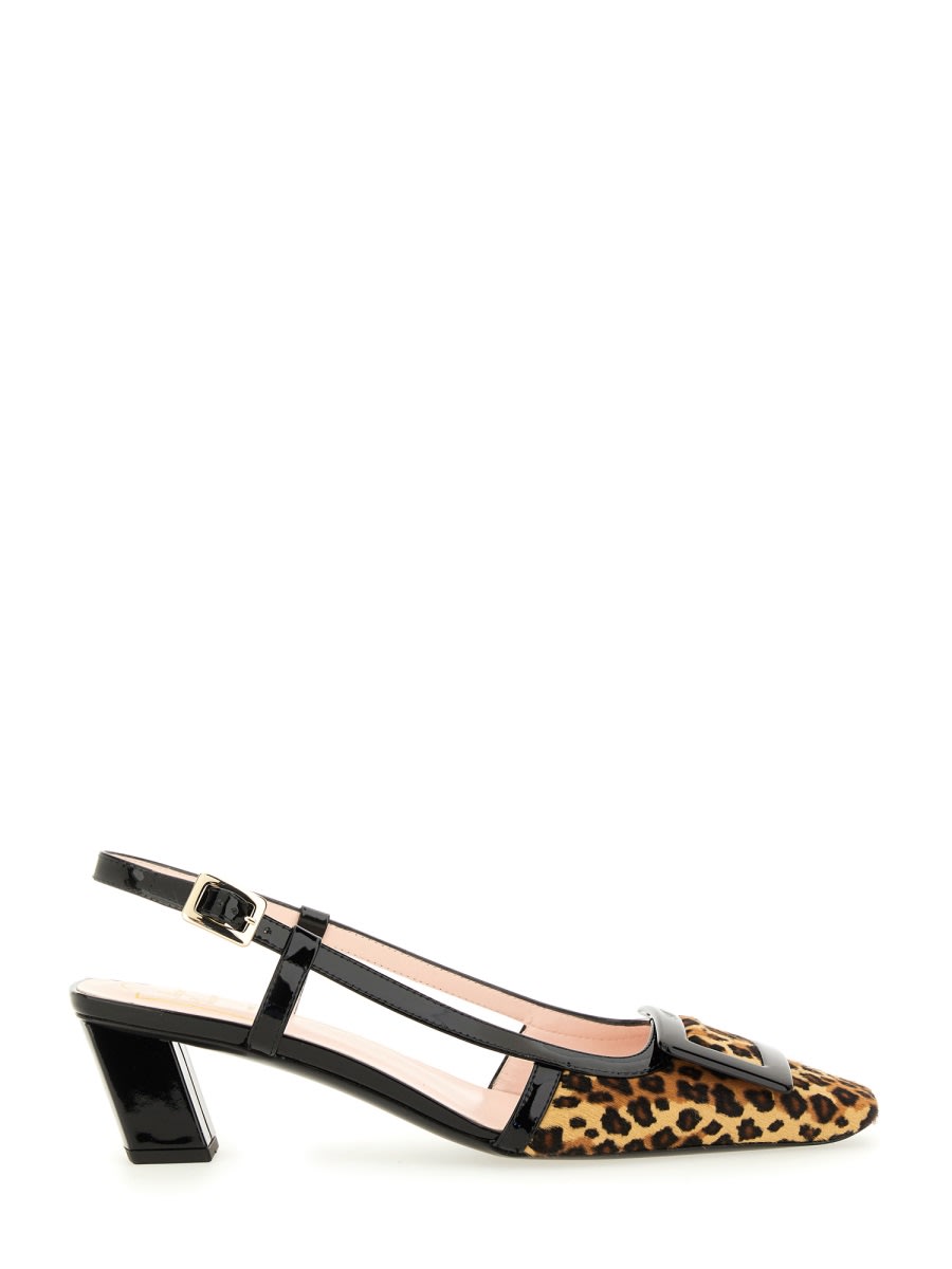 Roger Vivier Chic Slingback Block Heel Pump In Brown