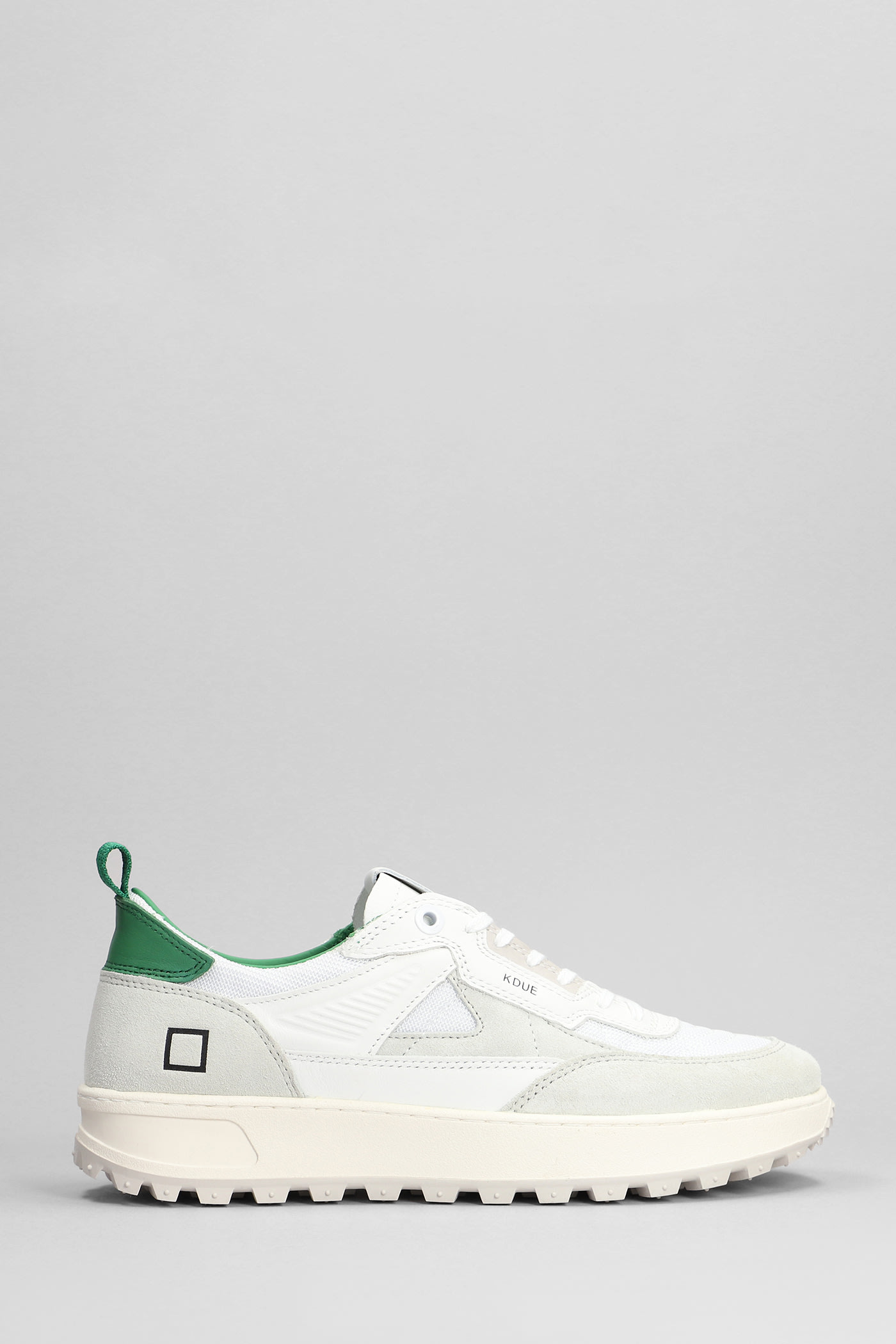 DATE KDUE SNEAKERS IN WHITE SUEDE AND FABRIC