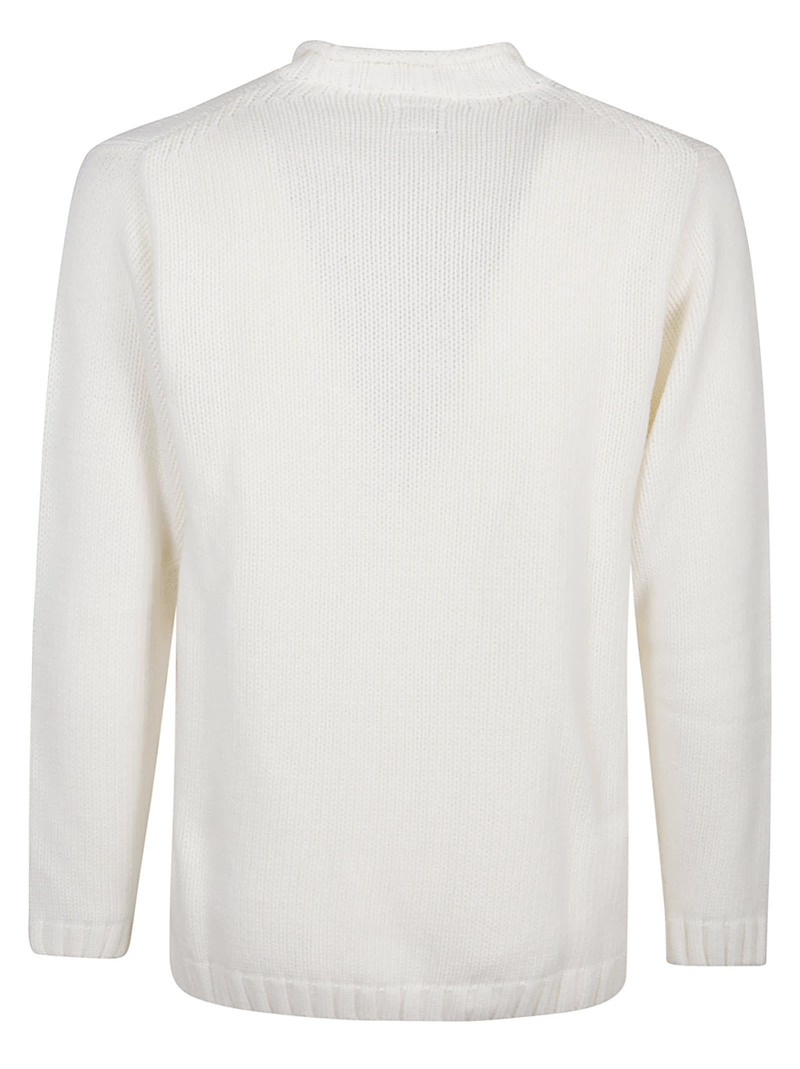 Shop C.p. Company Grs Boxy Mock Neck Sweater In Gauze White