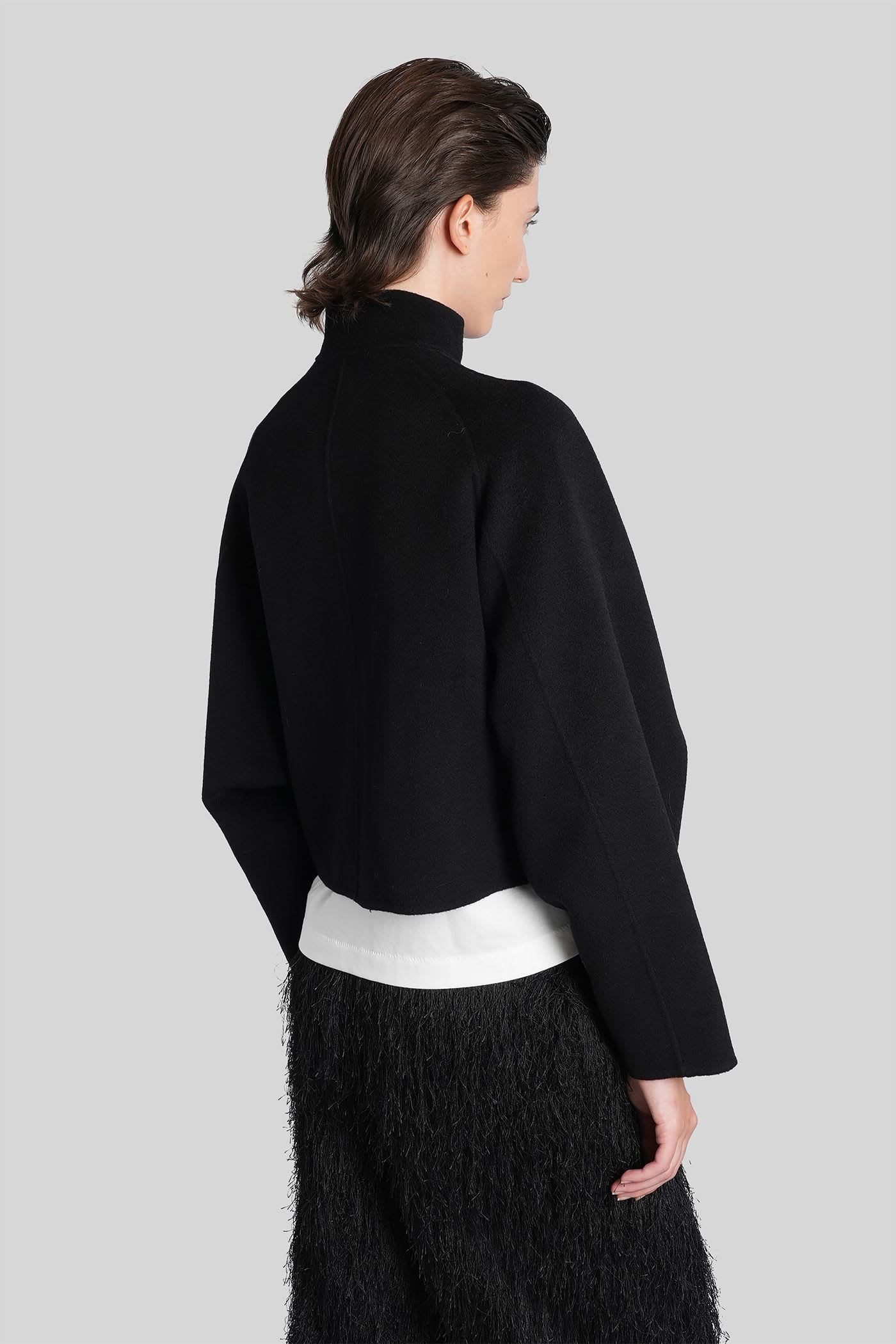 Loulou Studio Nyma Casual Jacket In Black Wool In Black