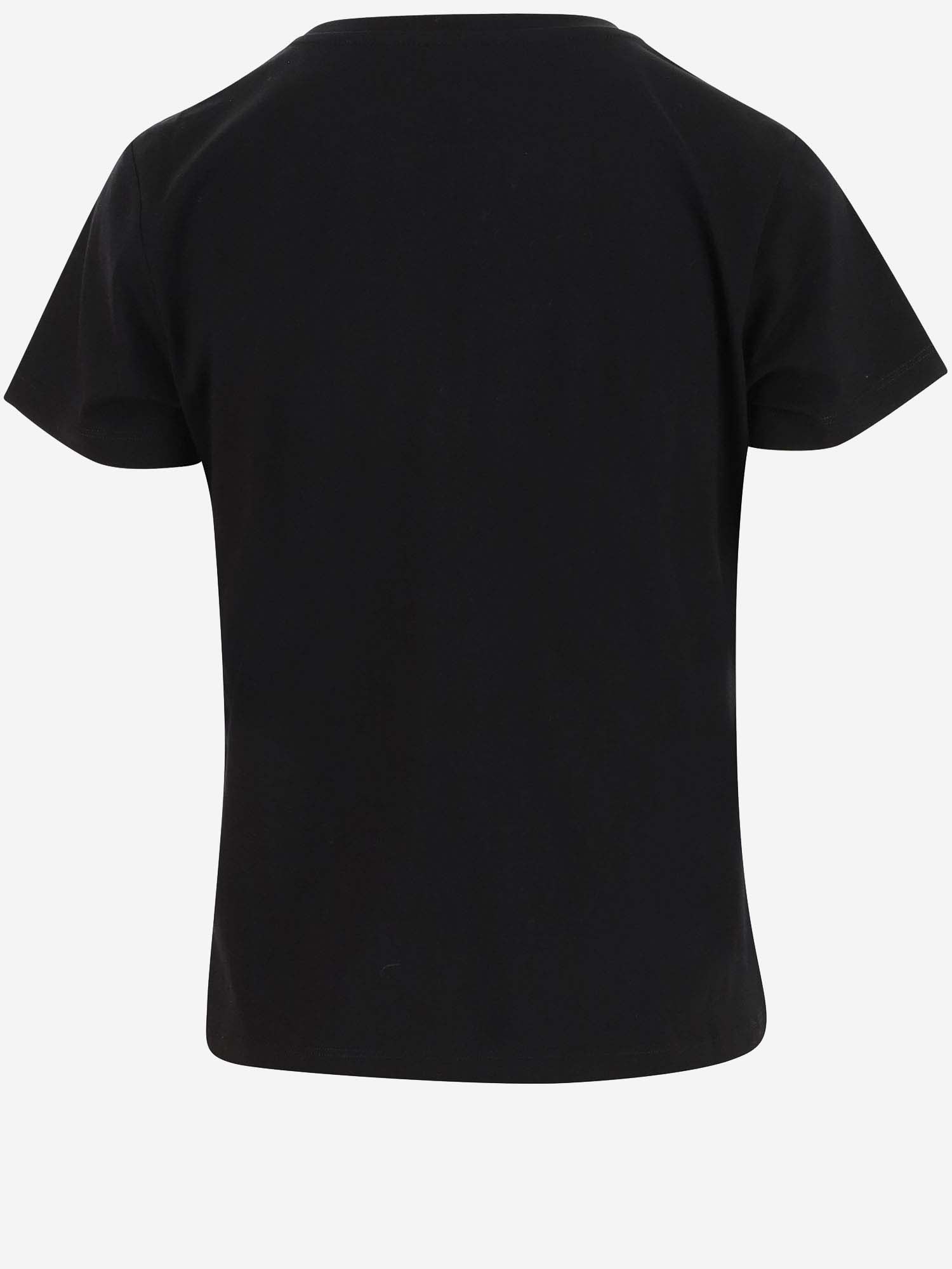 Shop Pinko Cotton T-shirt With Logo In Black