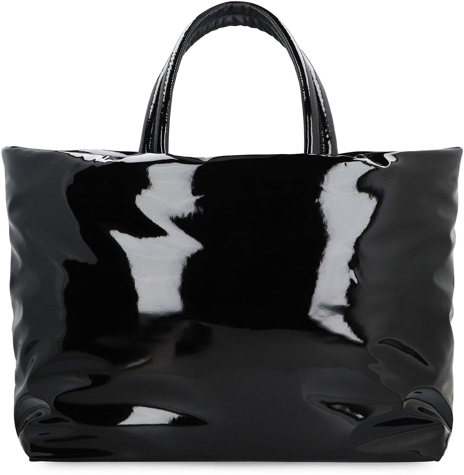 Saint Laurent Padded Nylon Maxi Tote In Black