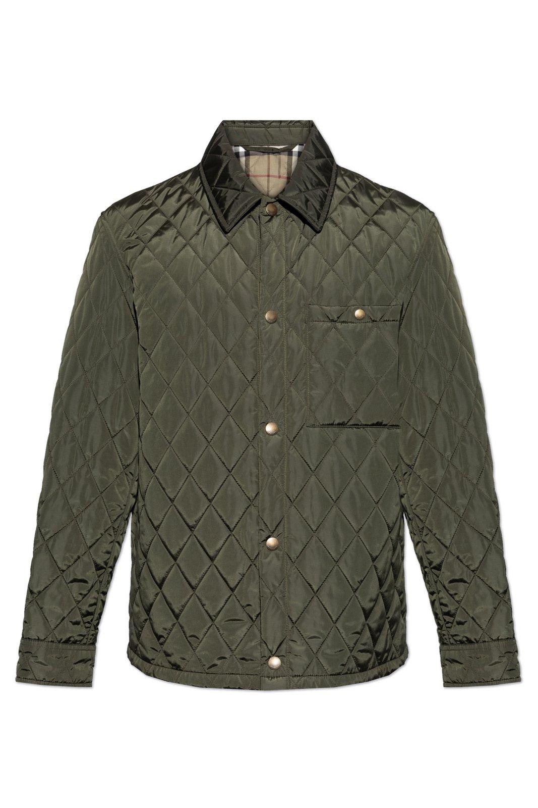 Long Sleeved Quilted Padded Jacket