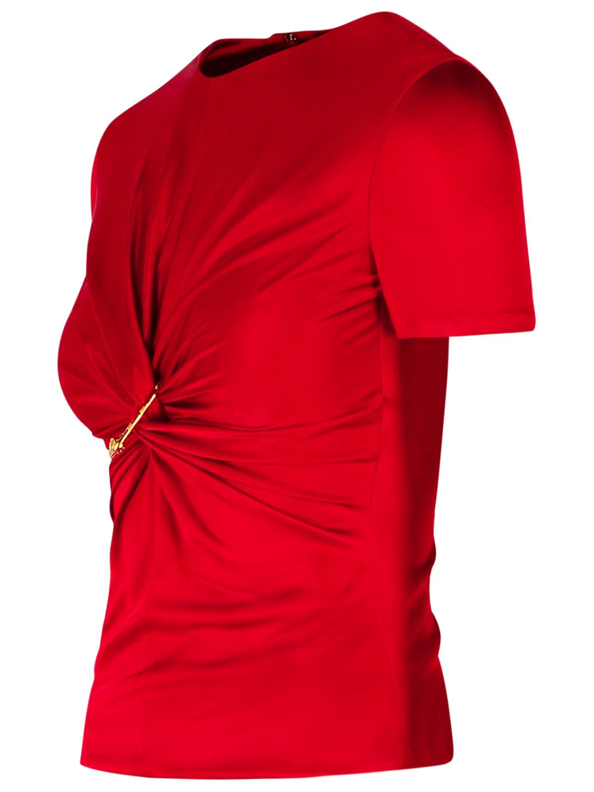 Versace Medusa Red Viscose T-shirt In Red