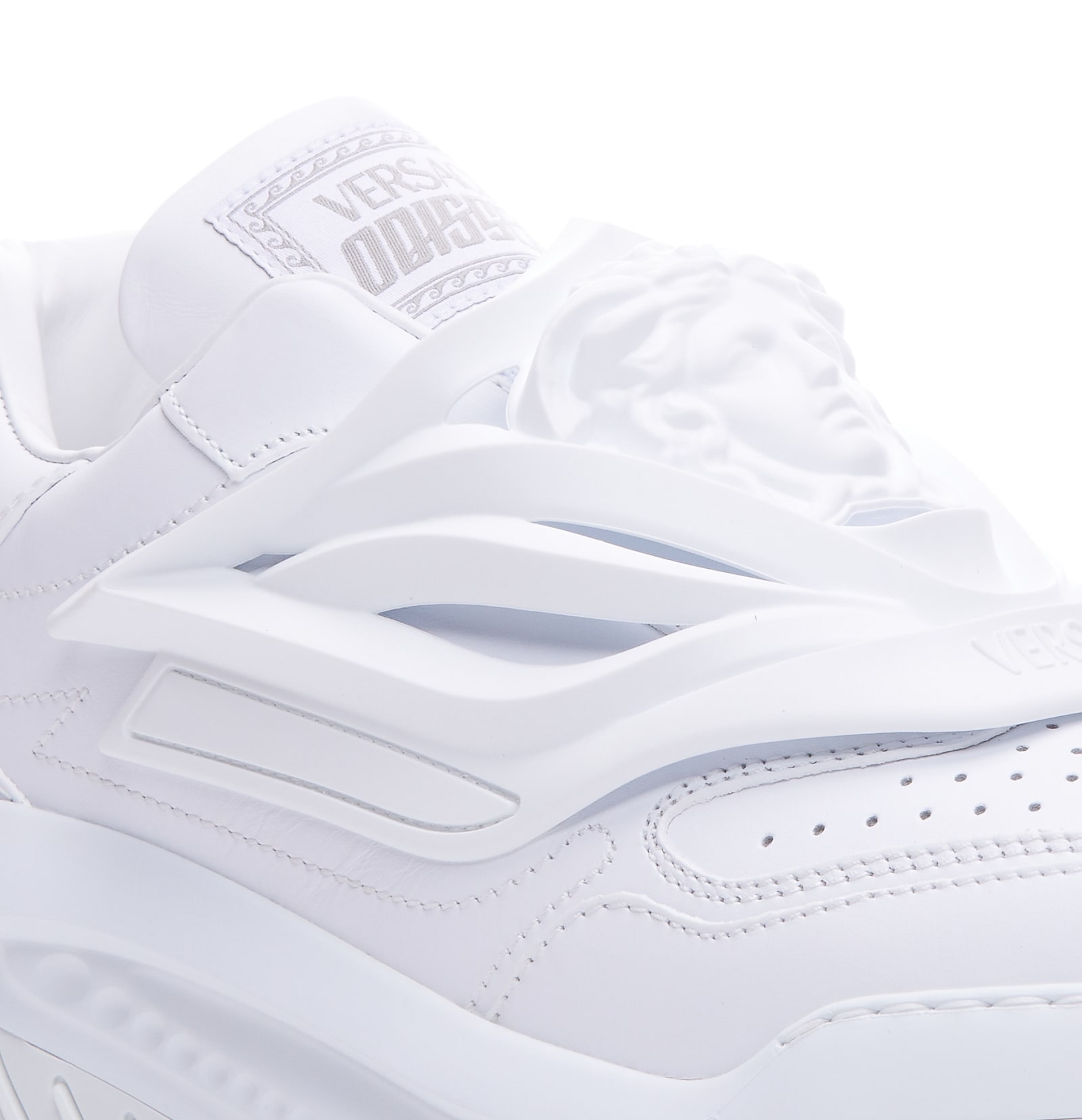 Shop Versace Odissea Sneakers In White