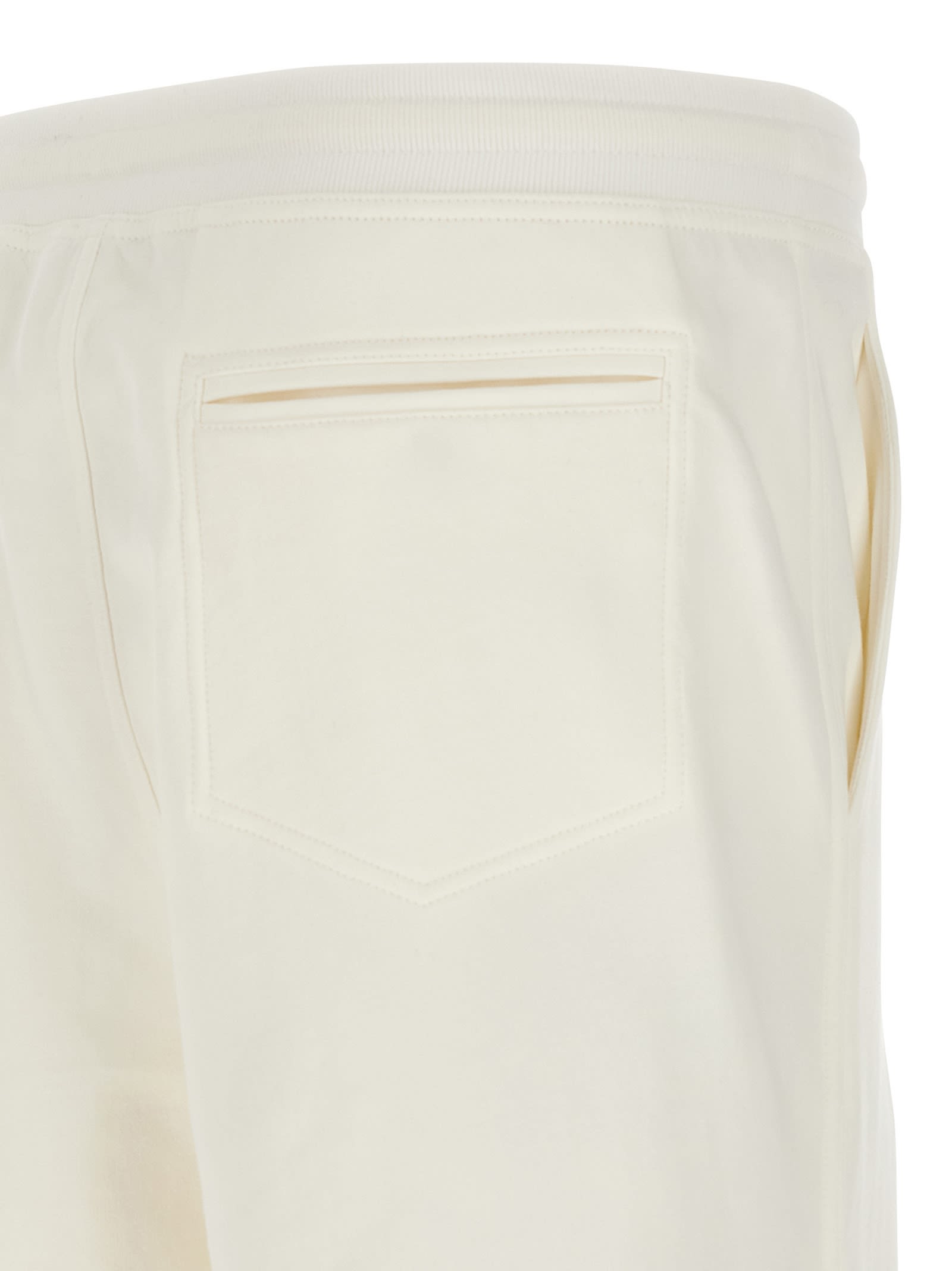 Brunello Cucinelli Techno Cotton Joggers Pants White In White