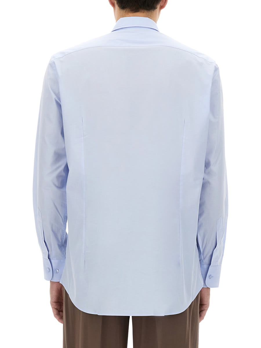 Etro Tailored Shirt Button Down Collar Long Sleeves In Azure