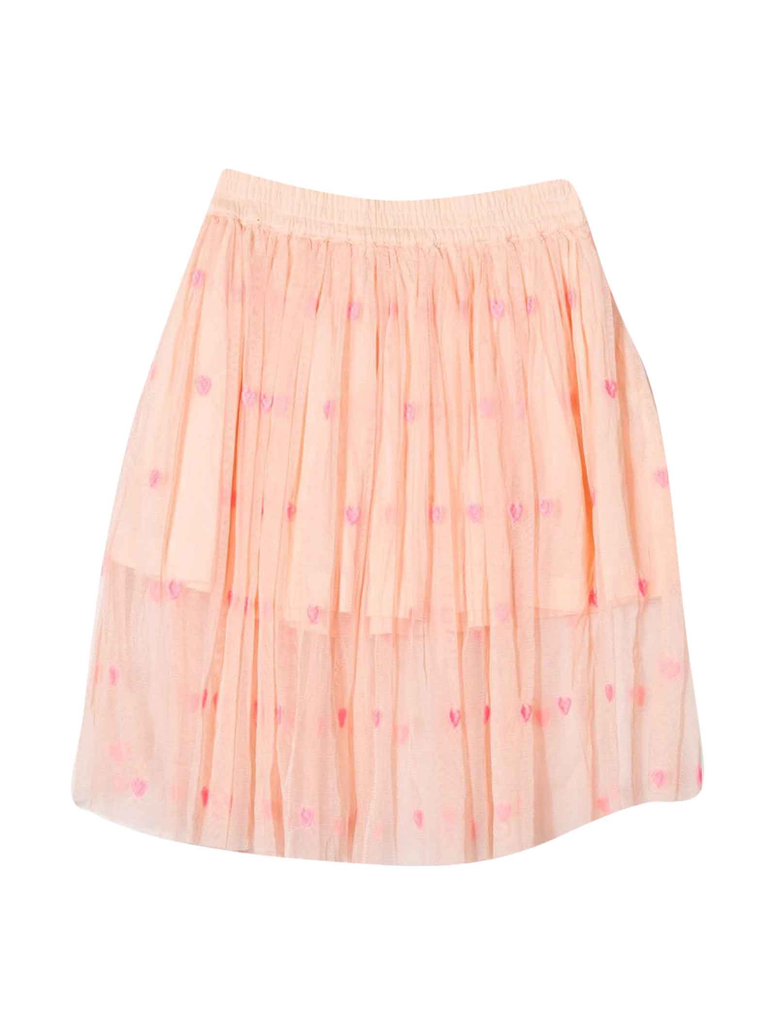 STELLA MCCARTNEY PINK SKIRT WITH EMBROIDERY,11260983