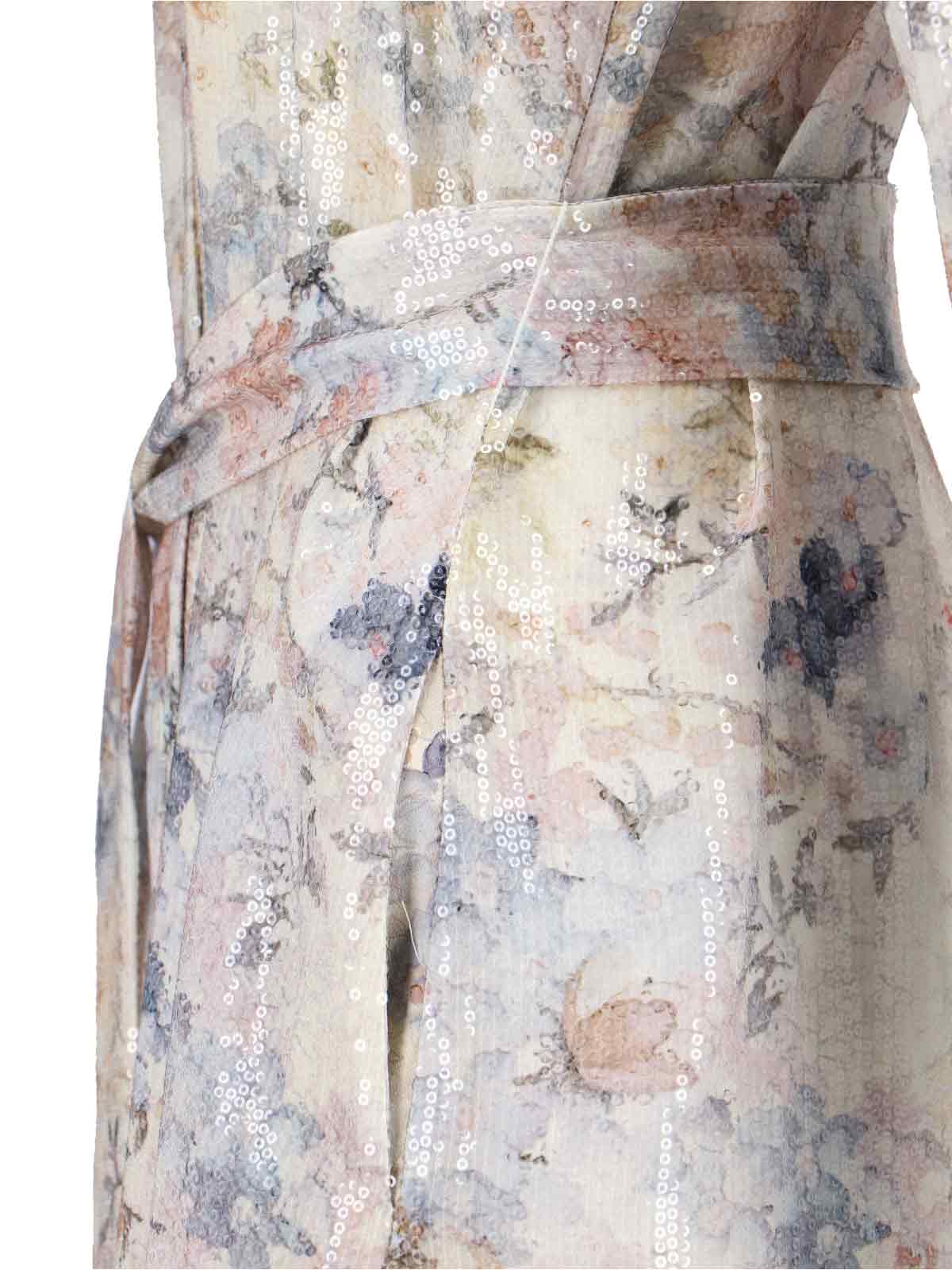 Golden Goose Multicolor Sequined Floral Print In Gray
