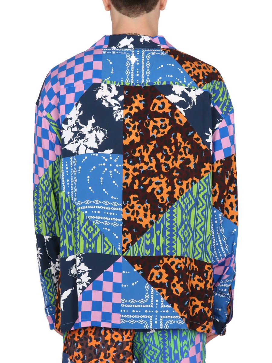 Marcelo Burlon County Of Milan Marcelo Burlon Hawaii Mix & Match Shirt In Blue