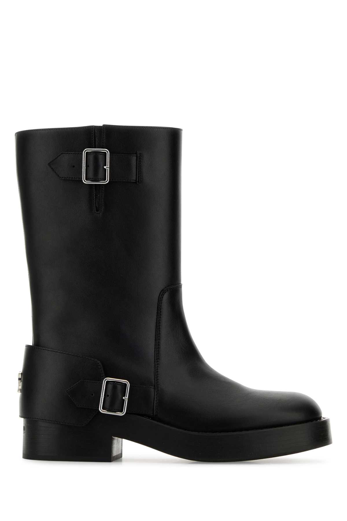 Shop Courrèges Black Leather Americana Boots