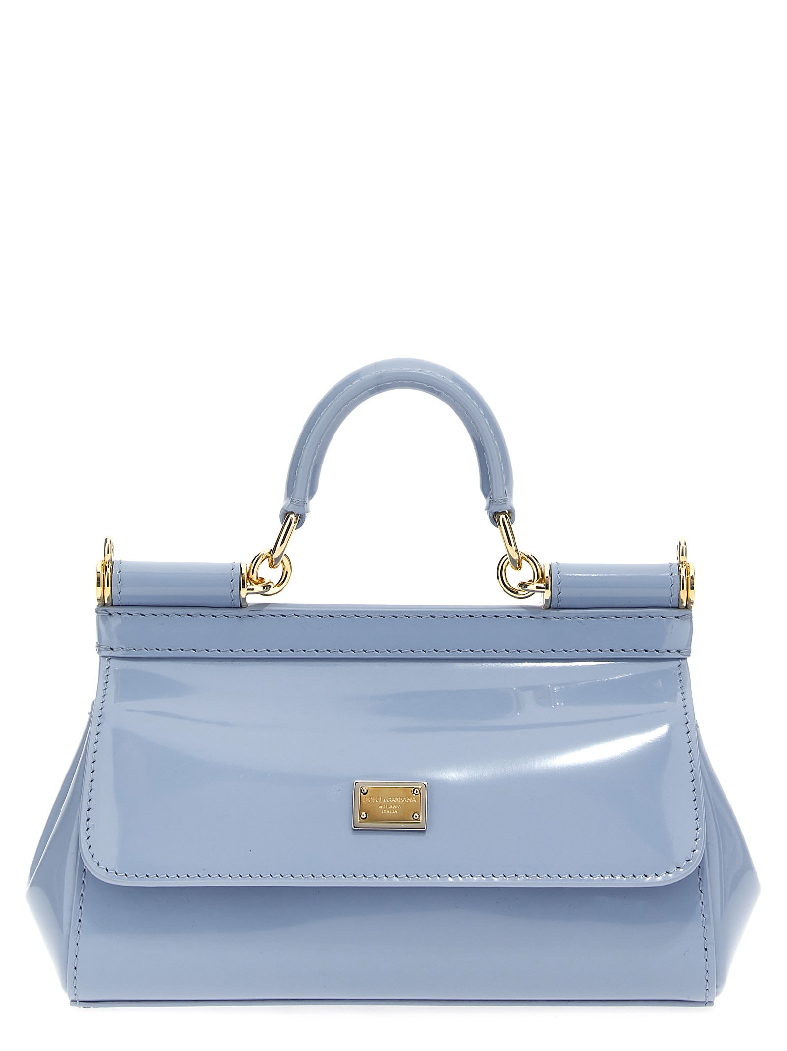 Shop Dolce & Gabbana Sicily Small Handbag In Light Blue