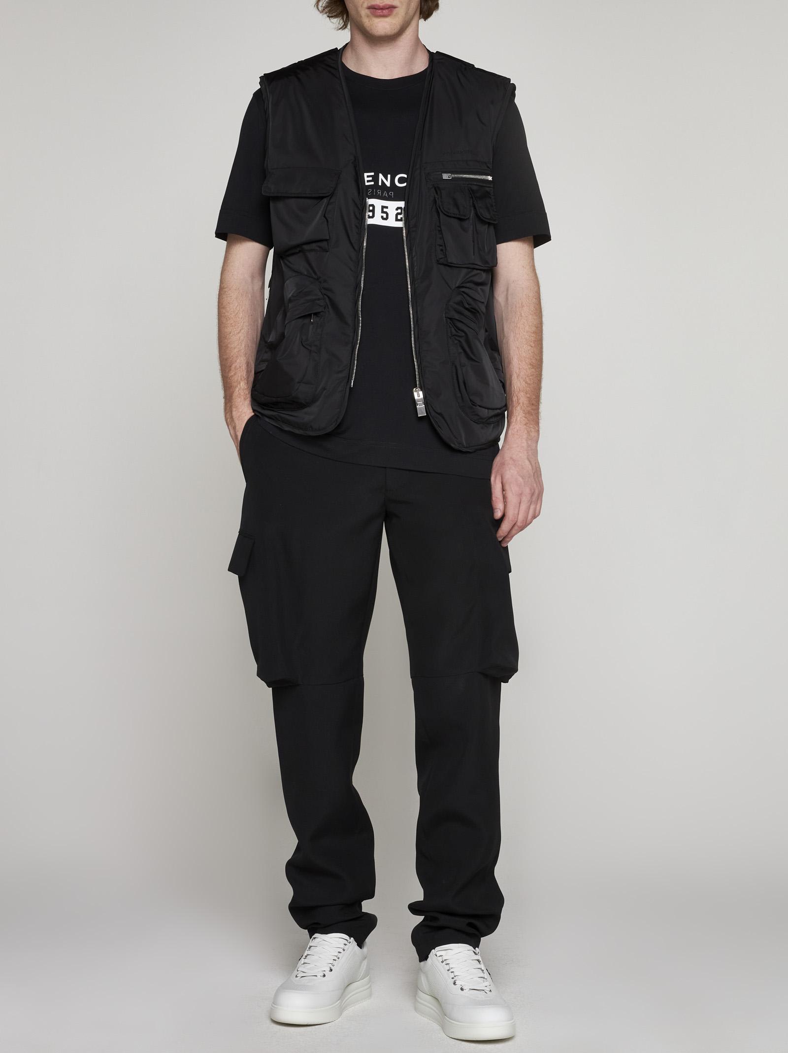 Shop Givenchy Multi-pockets Nylon Vest In Nero