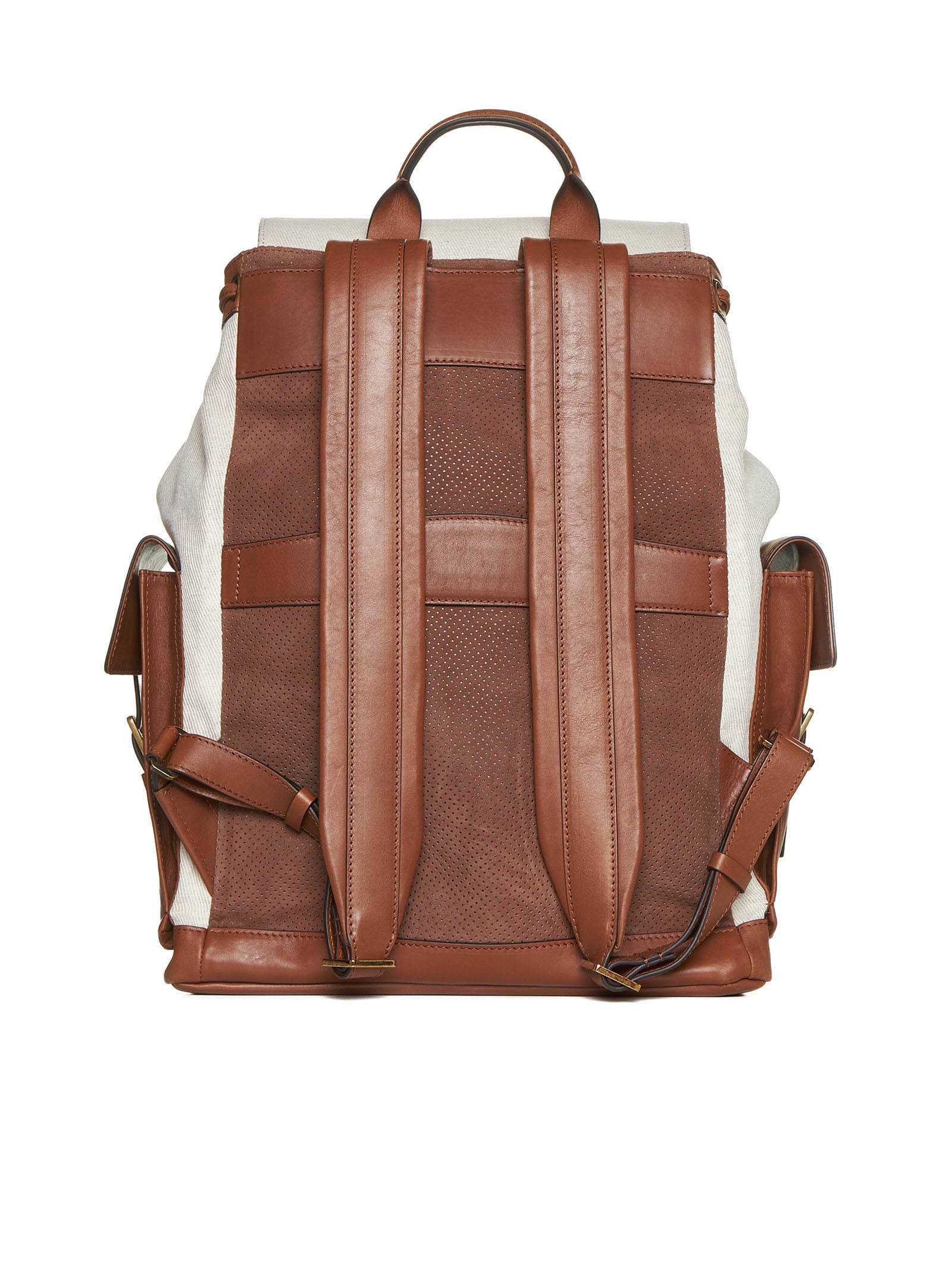 Shop Brunello Cucinelli Backpack In Naturale