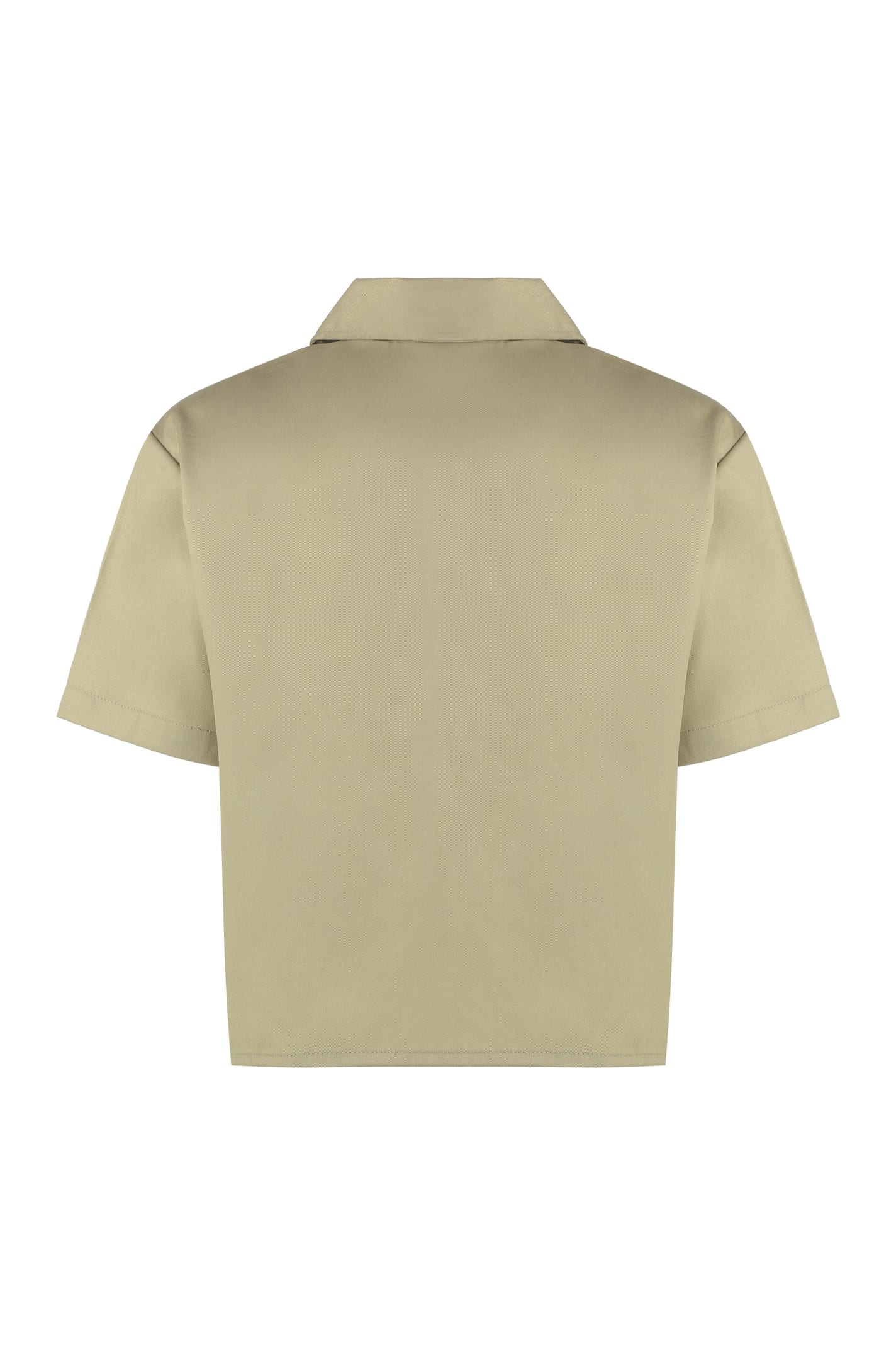 Shop Dickies Short Sleeve Cotton Shirt In Khaki