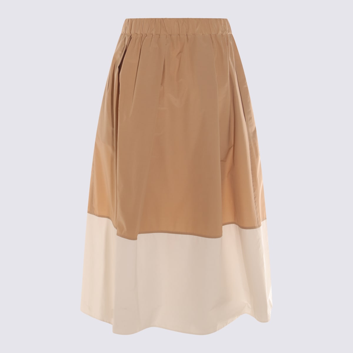 Antonelli Beige And White Cotton Skirt