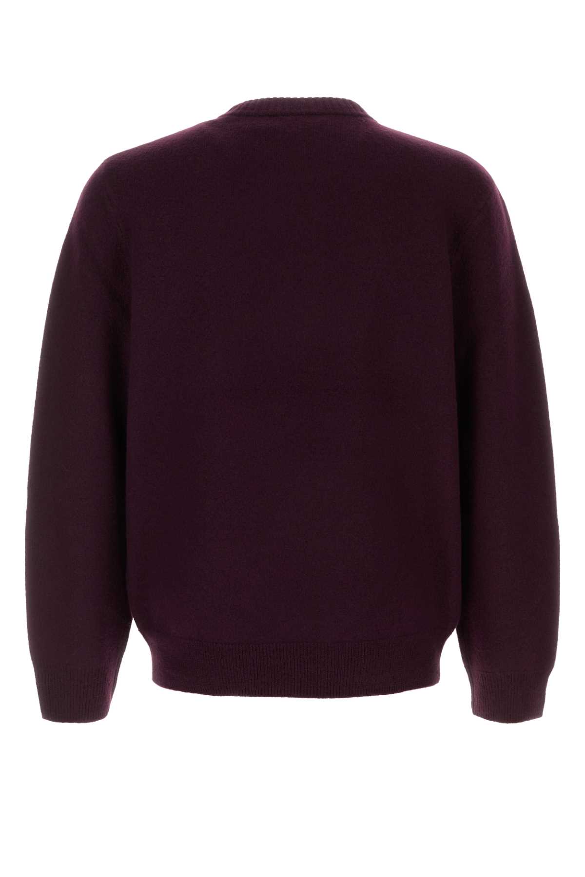 Apc Jay Varsity-logo Crew-neck Sweater In Burgundy