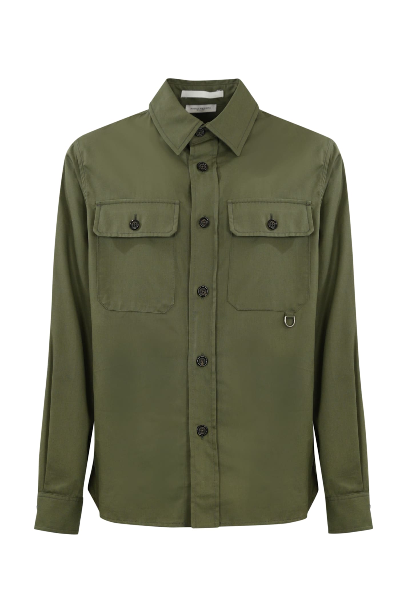 Paolo Pecora Overshirt In Mixed Cotton Fabric