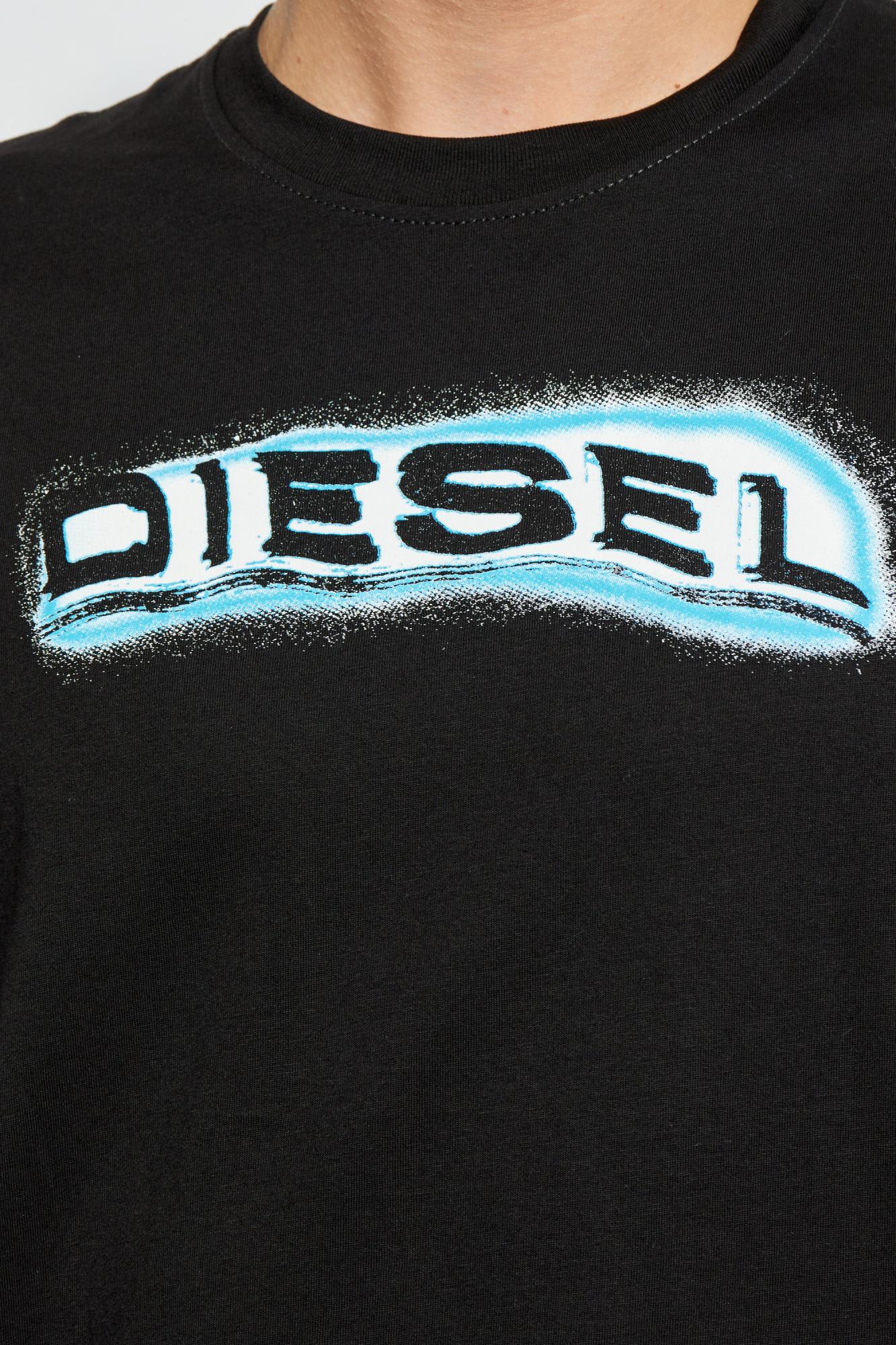 Diesel Black Cotton T-adjust-r4t T-shirt In 9xx