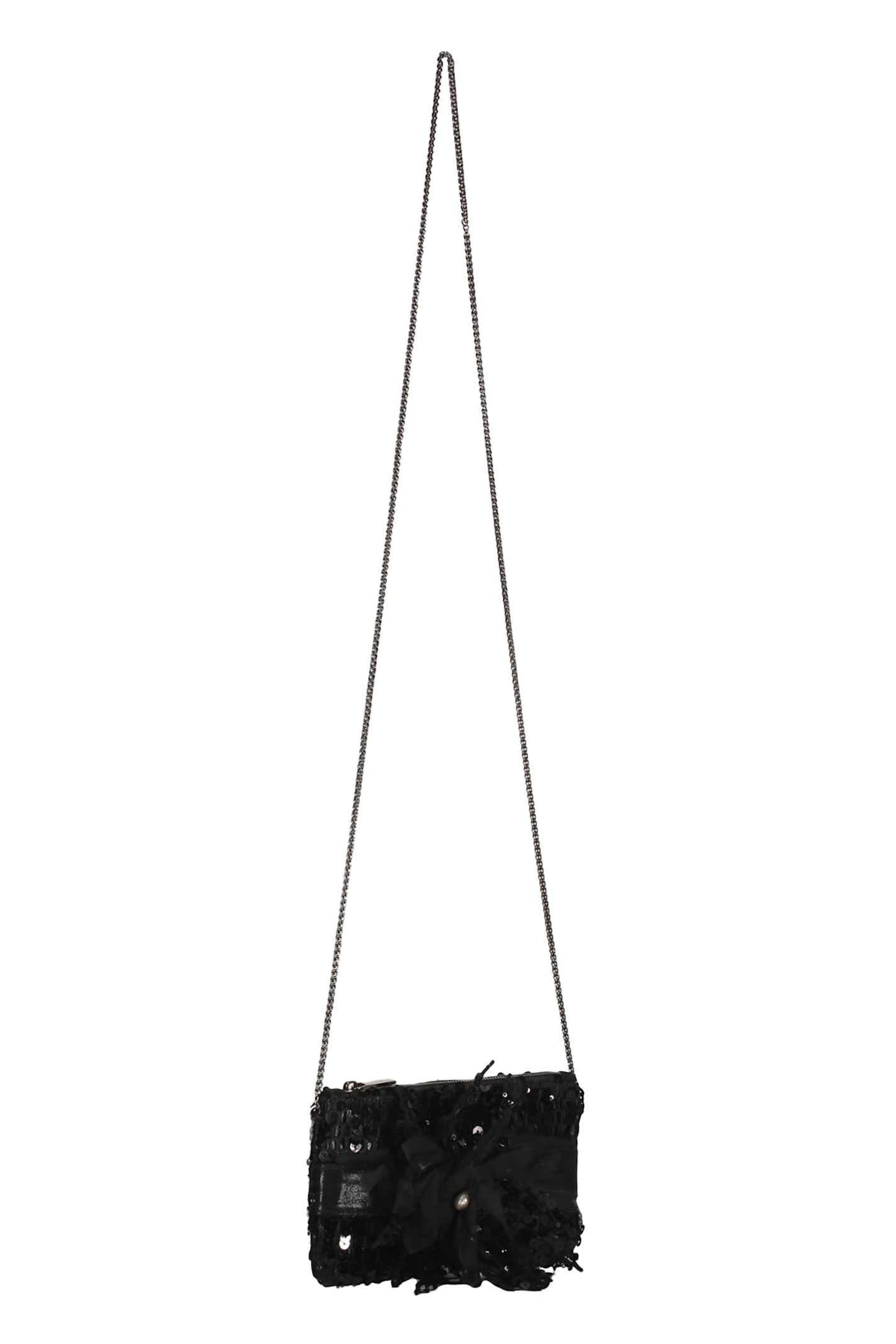 Lorena Antoniazzi Sequin Clutch In Black