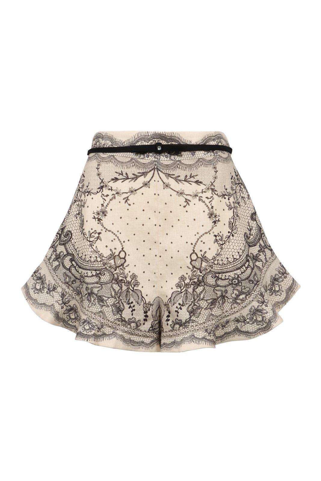 Crush Flat Front Frill Shorts