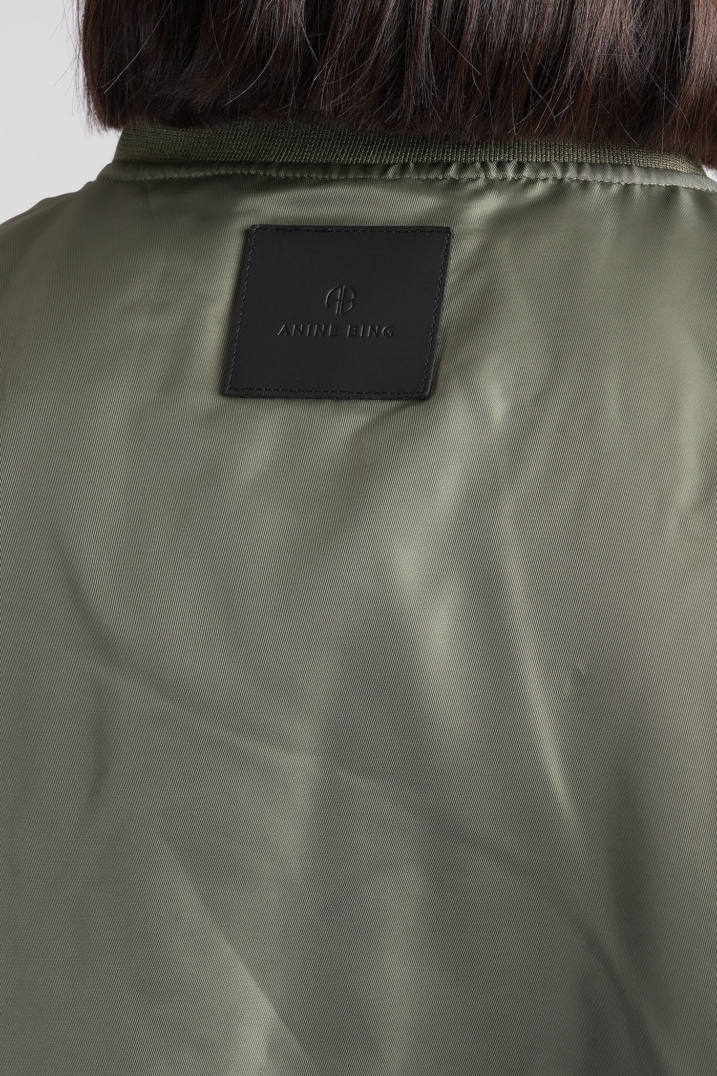 Anine Bing Leon Bomber In Green Polyester In Green