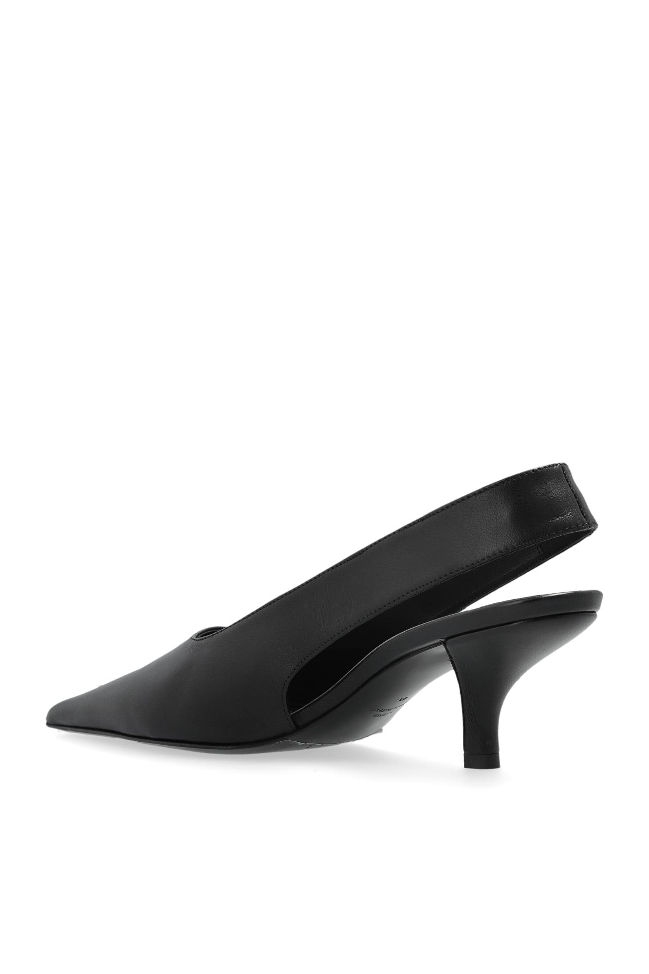 Totême Toteme Leather Heeled Shoes In Black