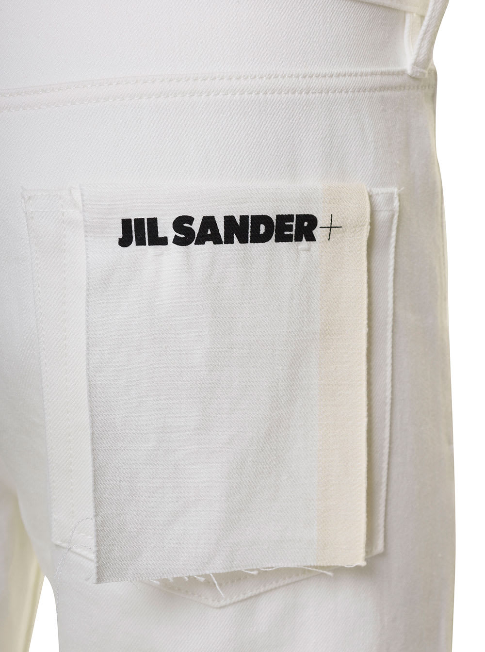 Shop Jil Sander White Straight-leg Jeans In Cotton Denim Man