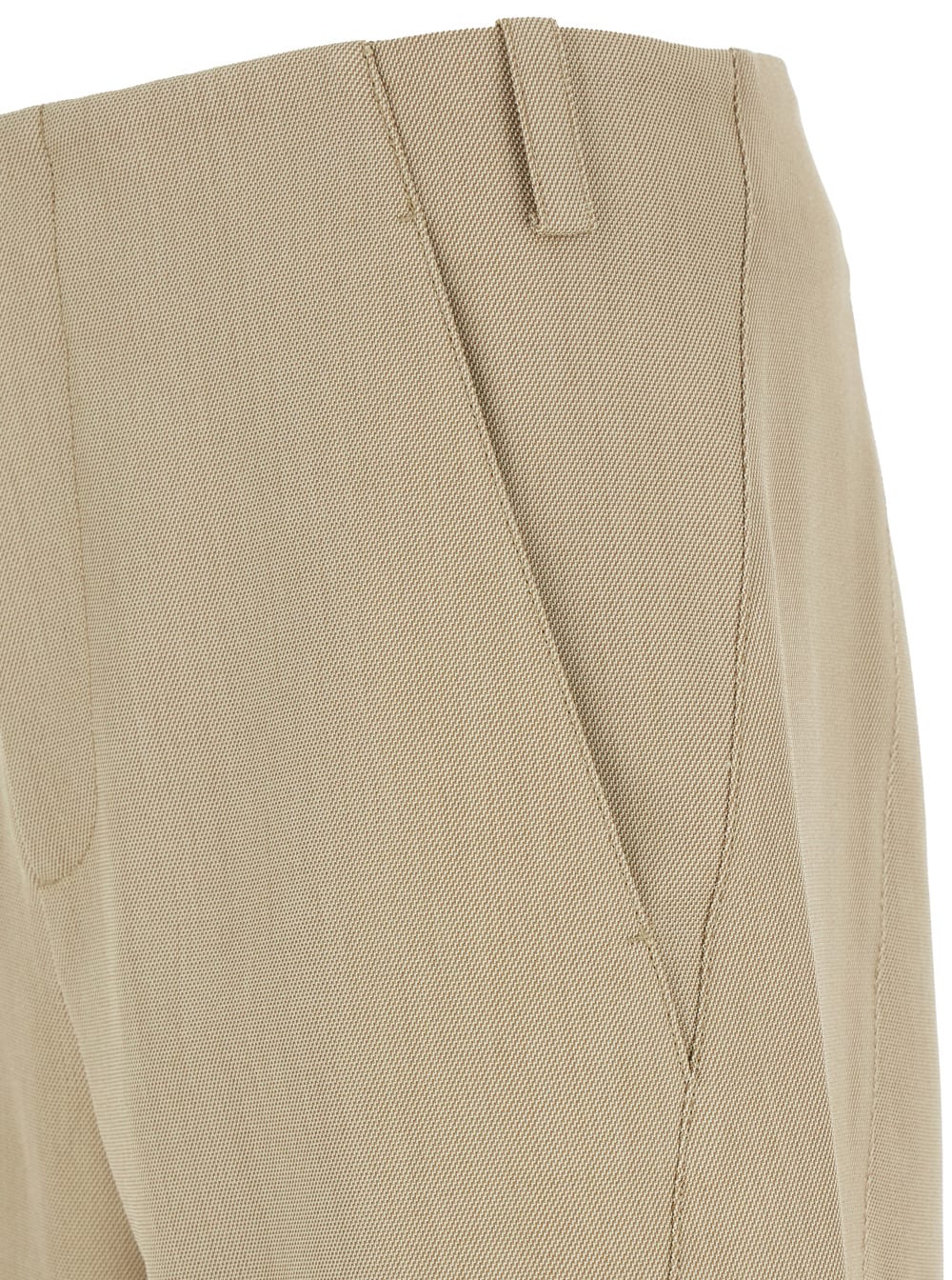 Shop Jacquemus Le Pantalon Scala Beige Pants With Wide Leg In Wool Blend Man